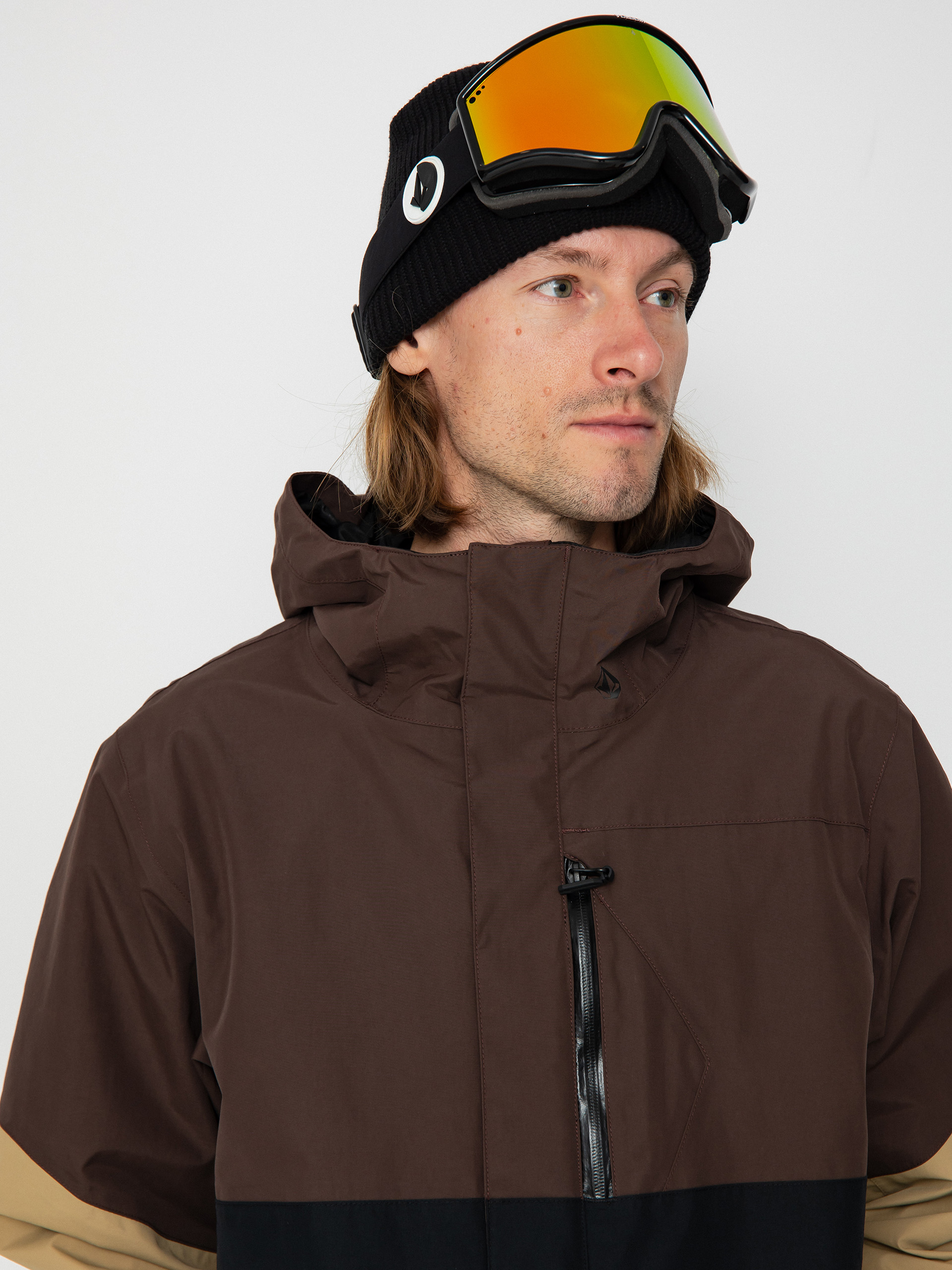 Mens Volcom L Gore Tex Snowboard jacket (brown)