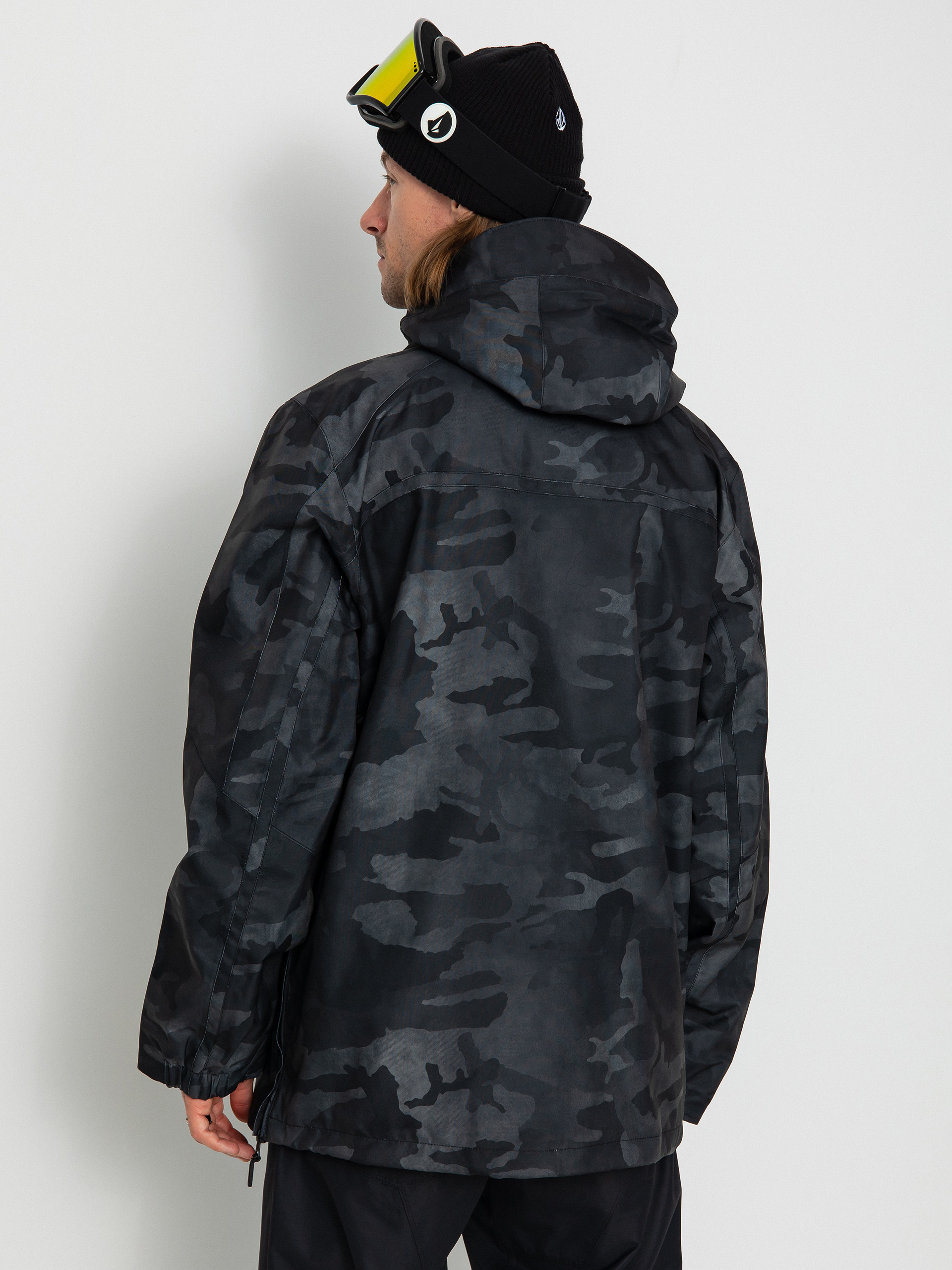 Mens Volcom Brighton Pullover Snowboard jacket (black camo)