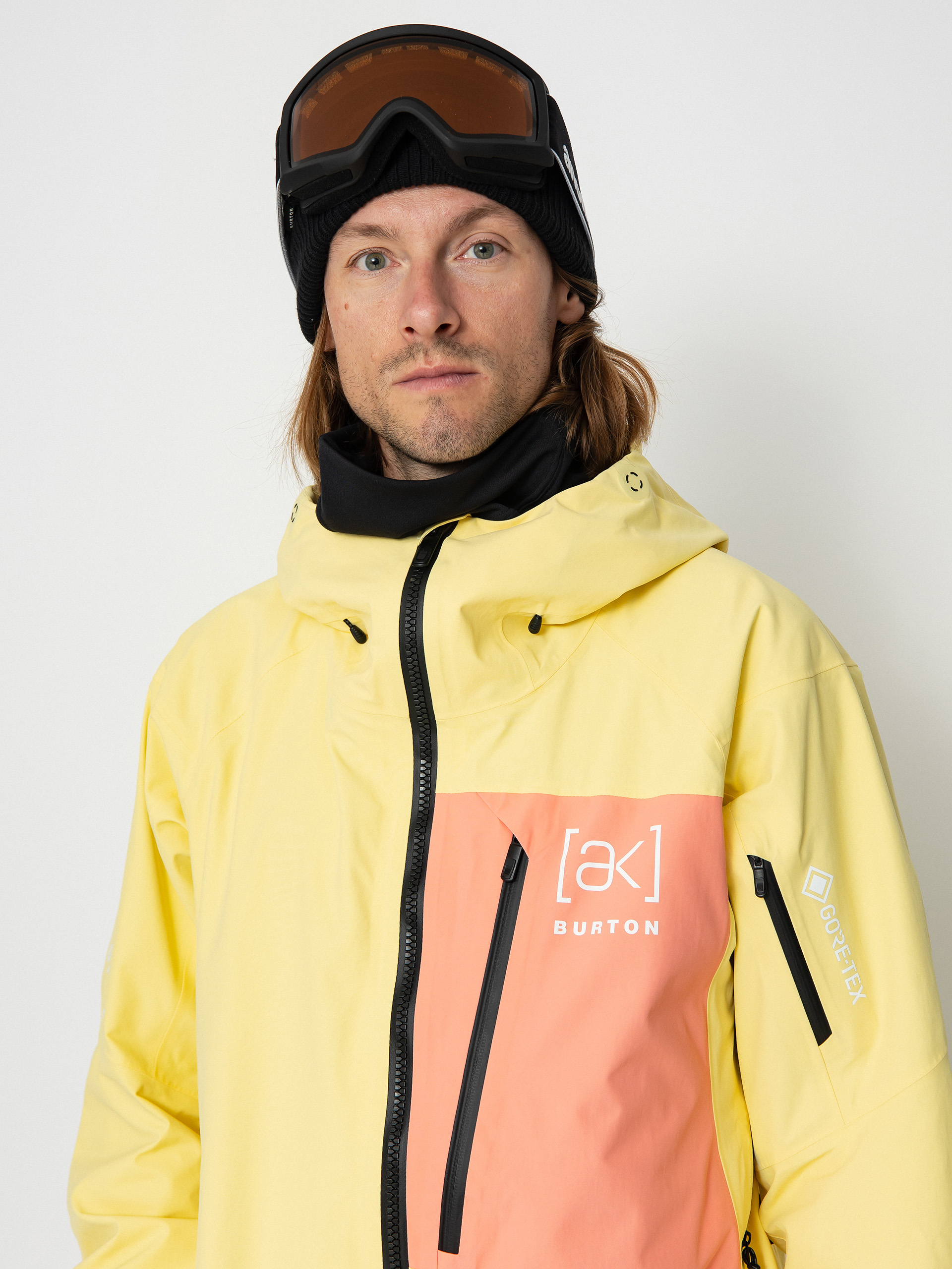 Mens Burton Ak Gore Tex Cyclic Snowboard jacket (buttermilk/reef pink)