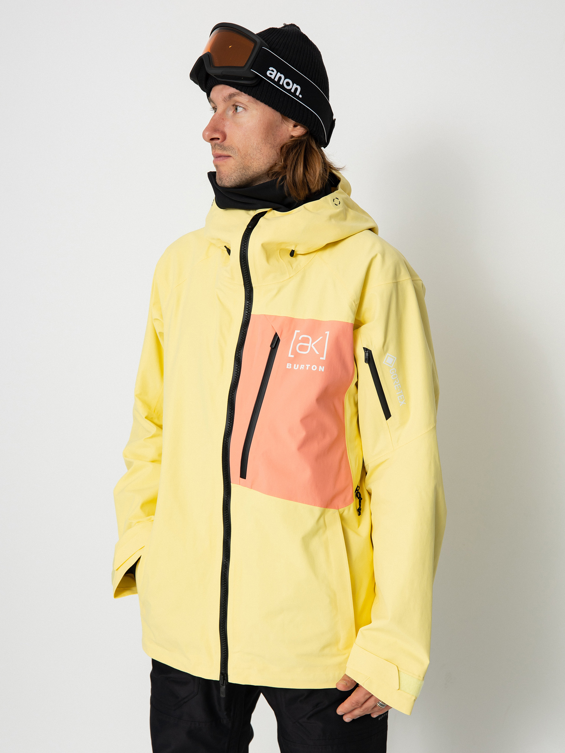 Mens Burton Ak Gore Tex Cyclic Snowboard jacket (buttermilk/reef pink)