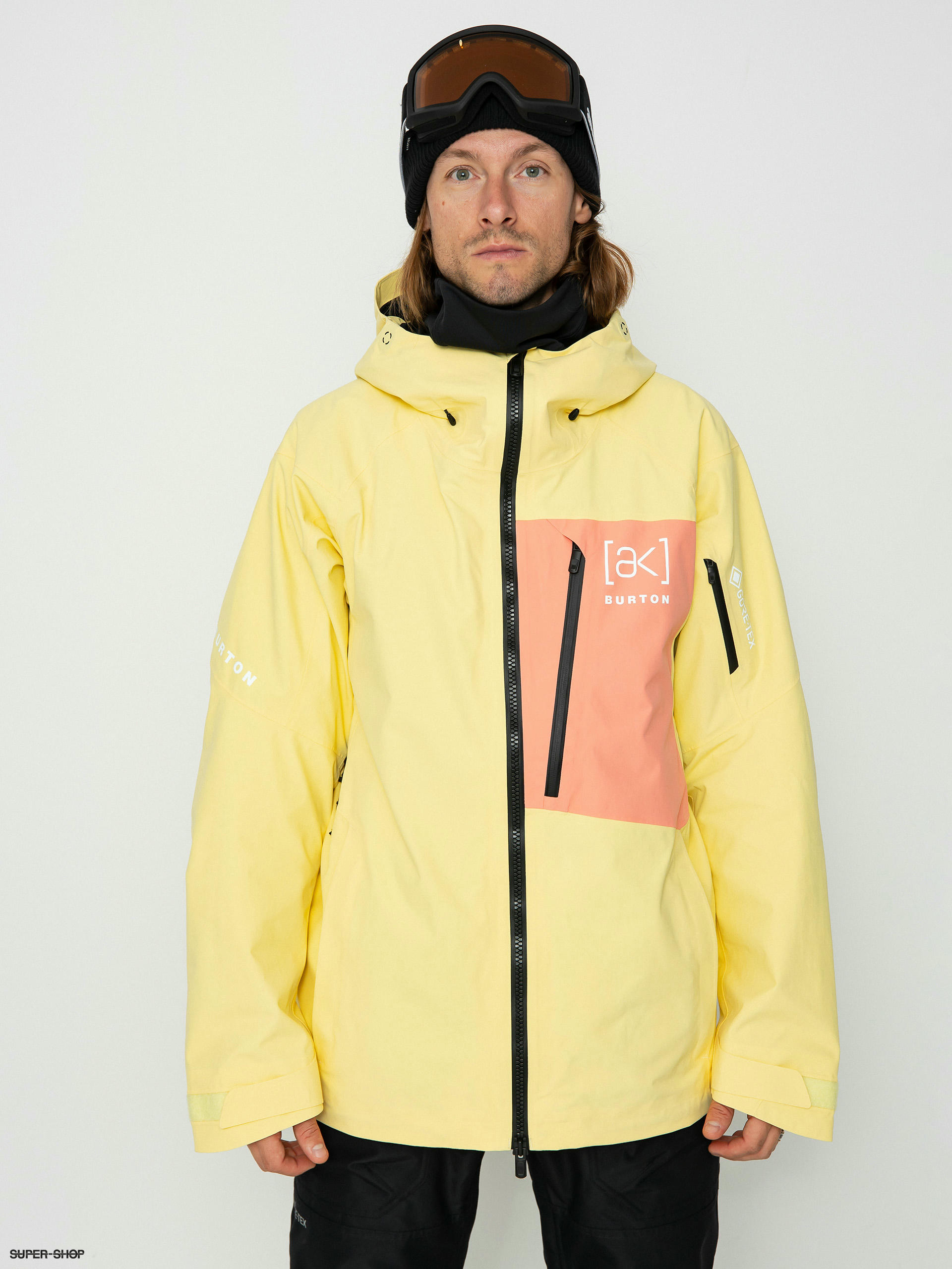 Mens Burton Ak Gore Tex Cyclic Snowboard jacket (buttermilk/reef pink)