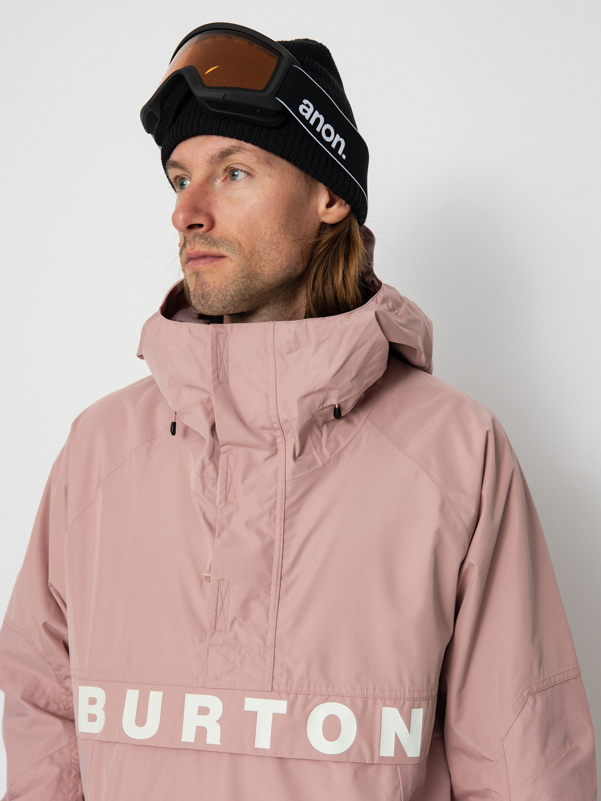 Mens Burton Frostner 2L Anorak Snowboard jacket (powder blush)