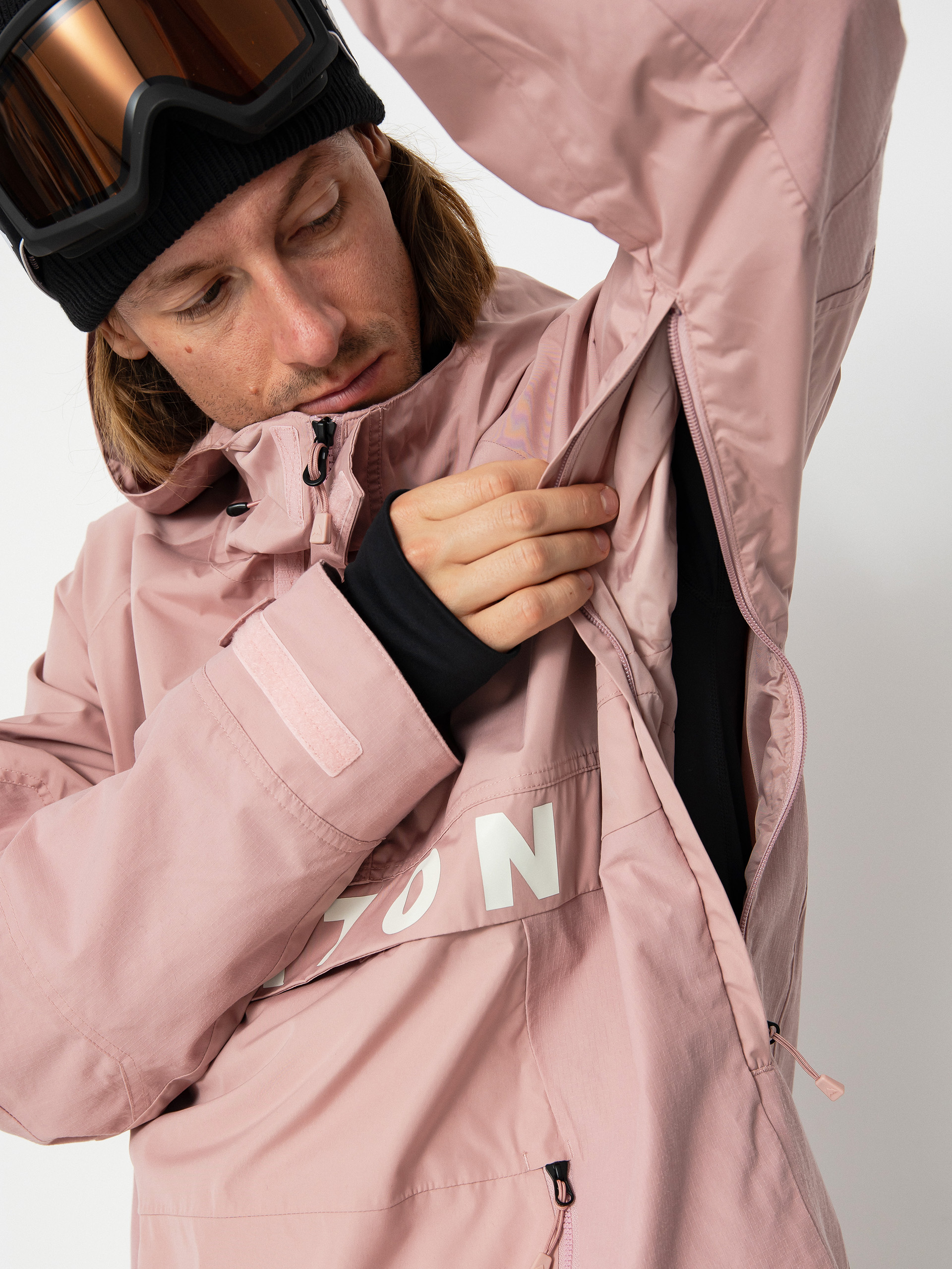 Mens Burton Frostner 2L Anorak Snowboard jacket (powder blush)
