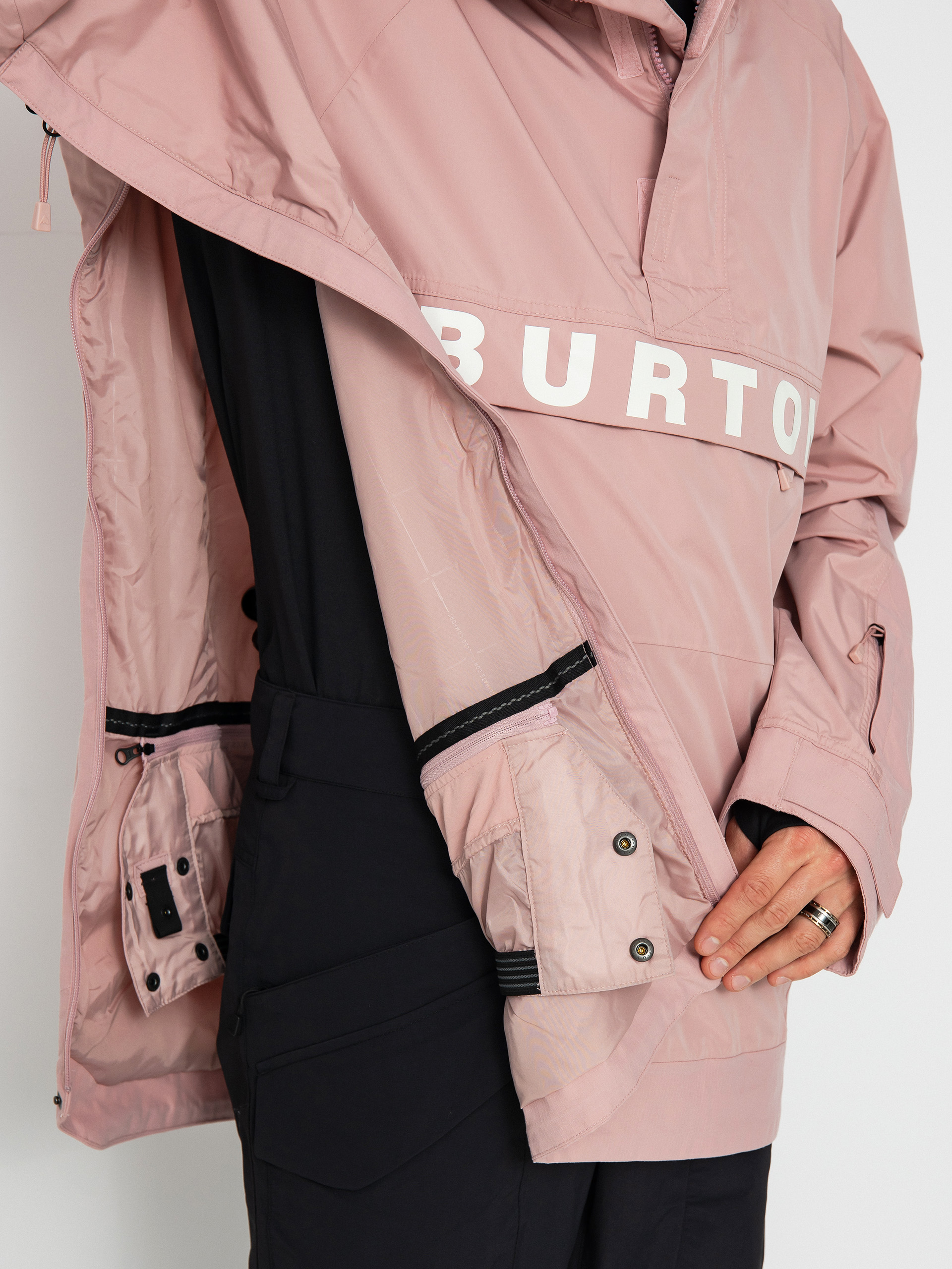 Mens Burton Frostner 2L Anorak Snowboard jacket (powder blush)