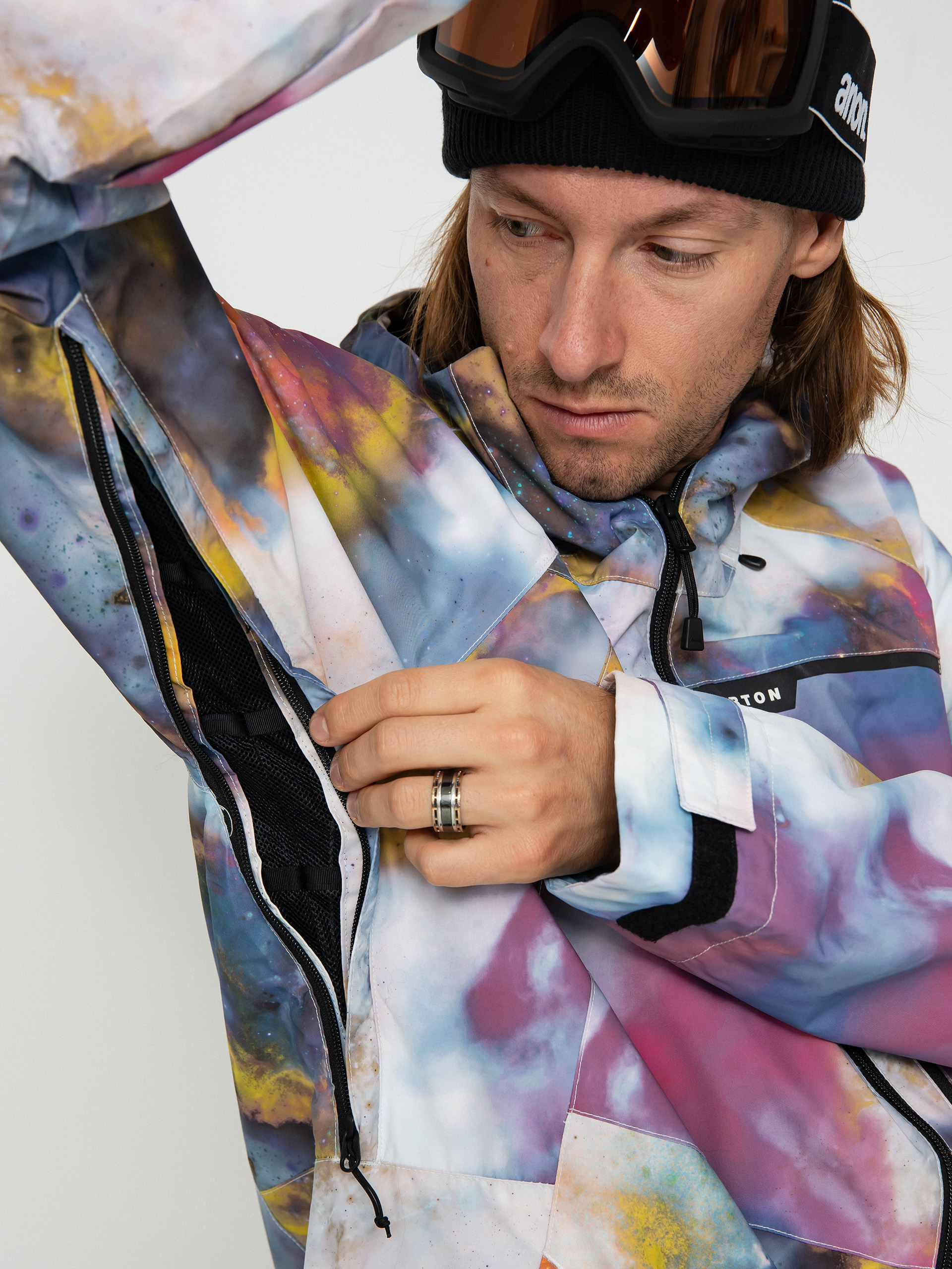 Mens Burton Lodgepole Snowboard jacket (stout white voyager)