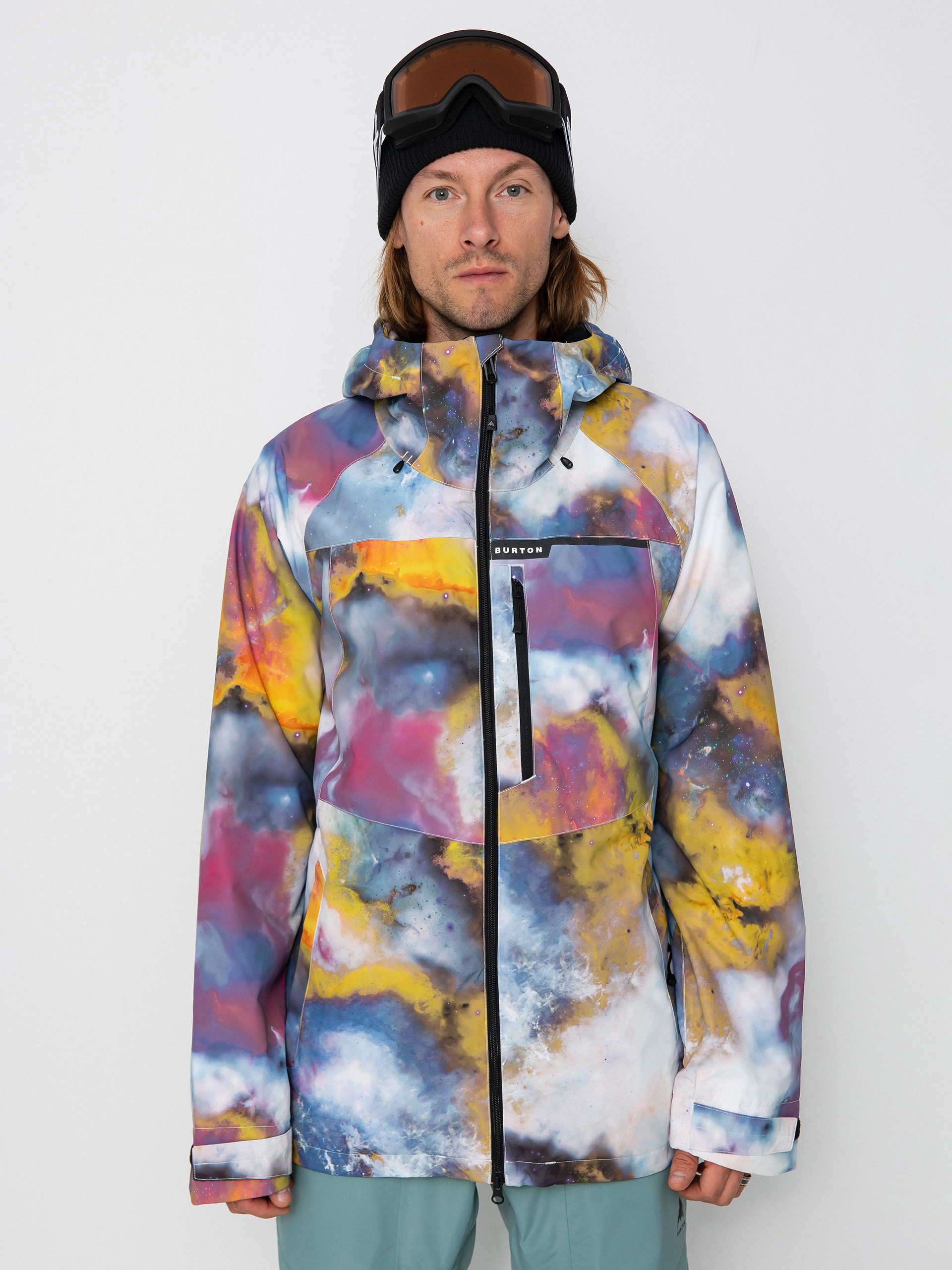 Mens Burton Lodgepole Snowboard jacket (stout white voyager)