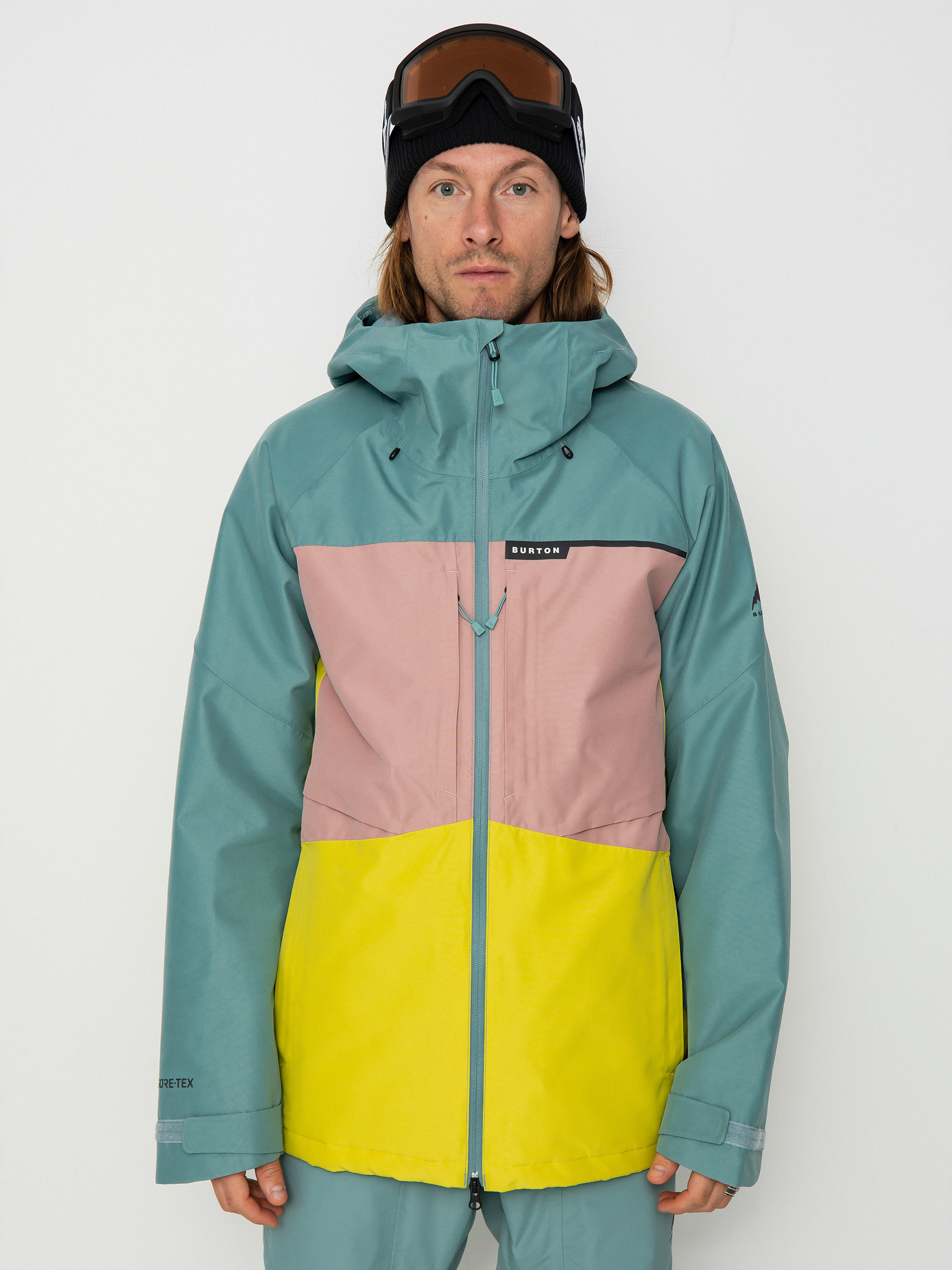 Herren Burton Pillowline Gore‑Tex 2L Snowboardjacke (rock lichen/powder blush/sulfur)