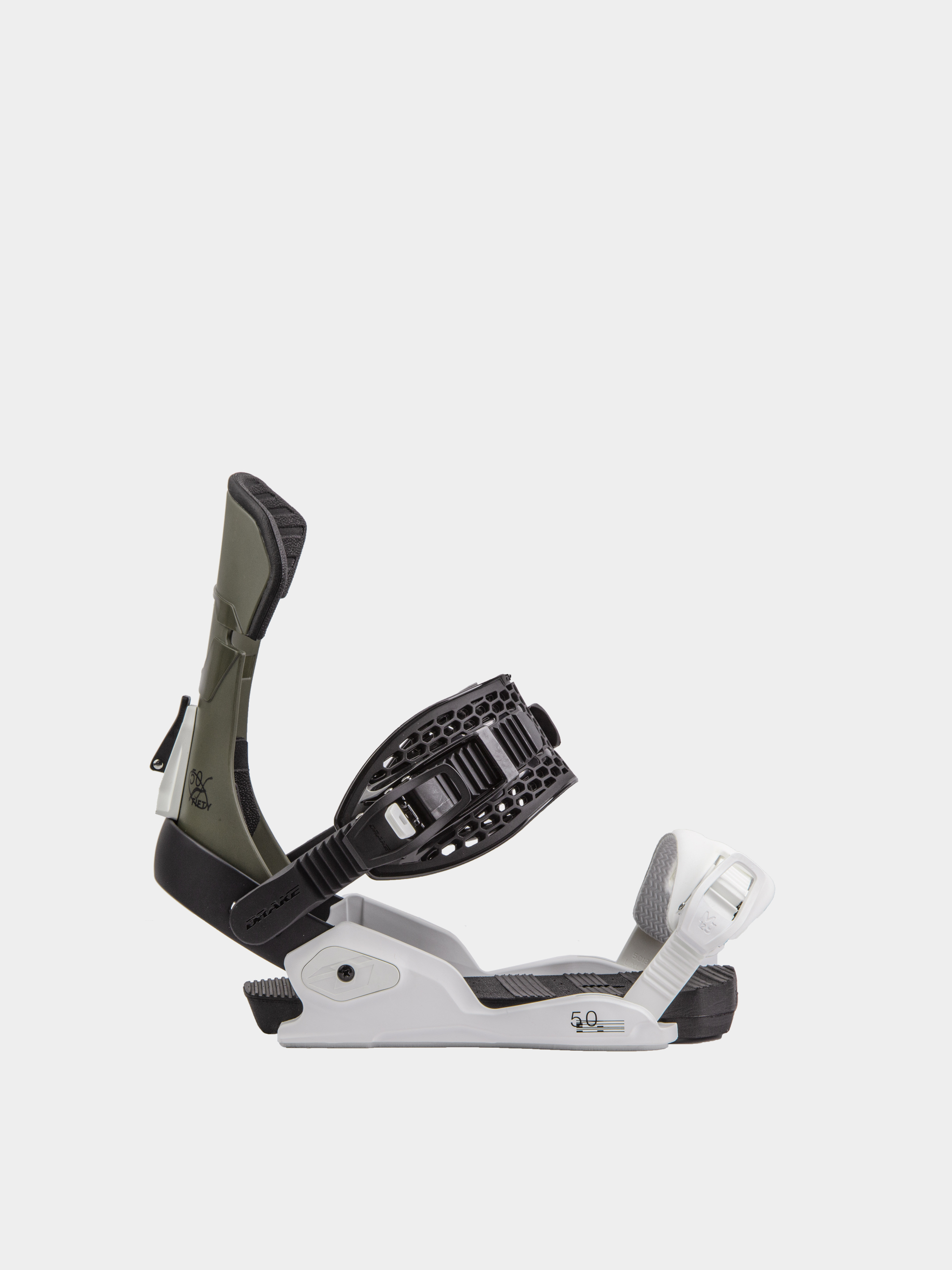 Mens Drake Fifty Snowboard bindings (green forest/white)