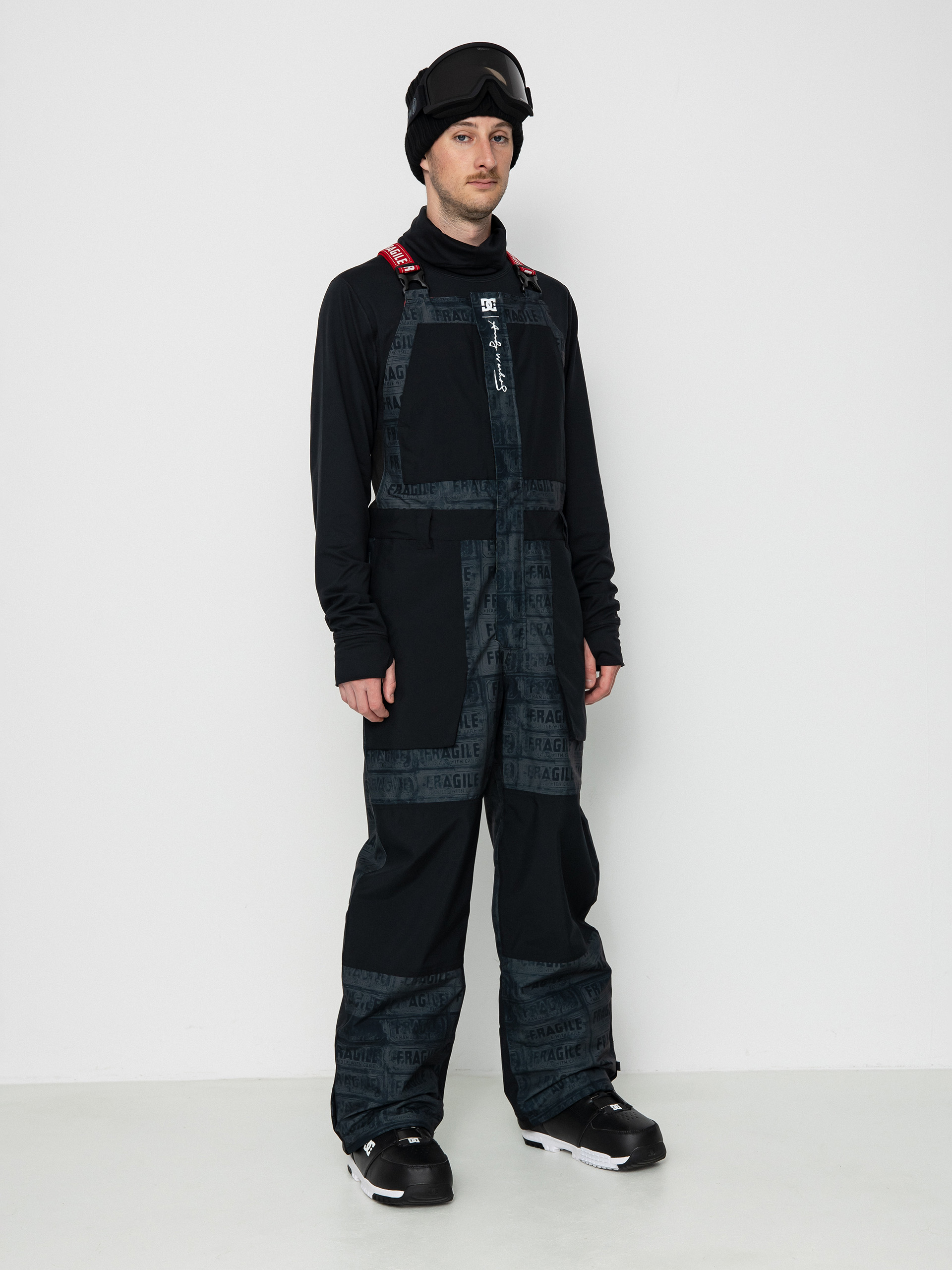 Mens DC Aw Shadow Bib Snowboard pants (black fragile)