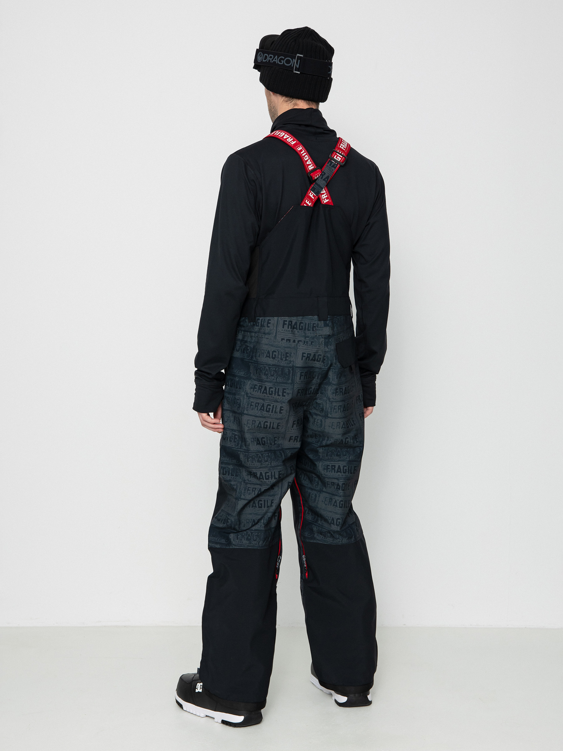 Mens DC Aw Shadow Bib Snowboard pants (black fragile)