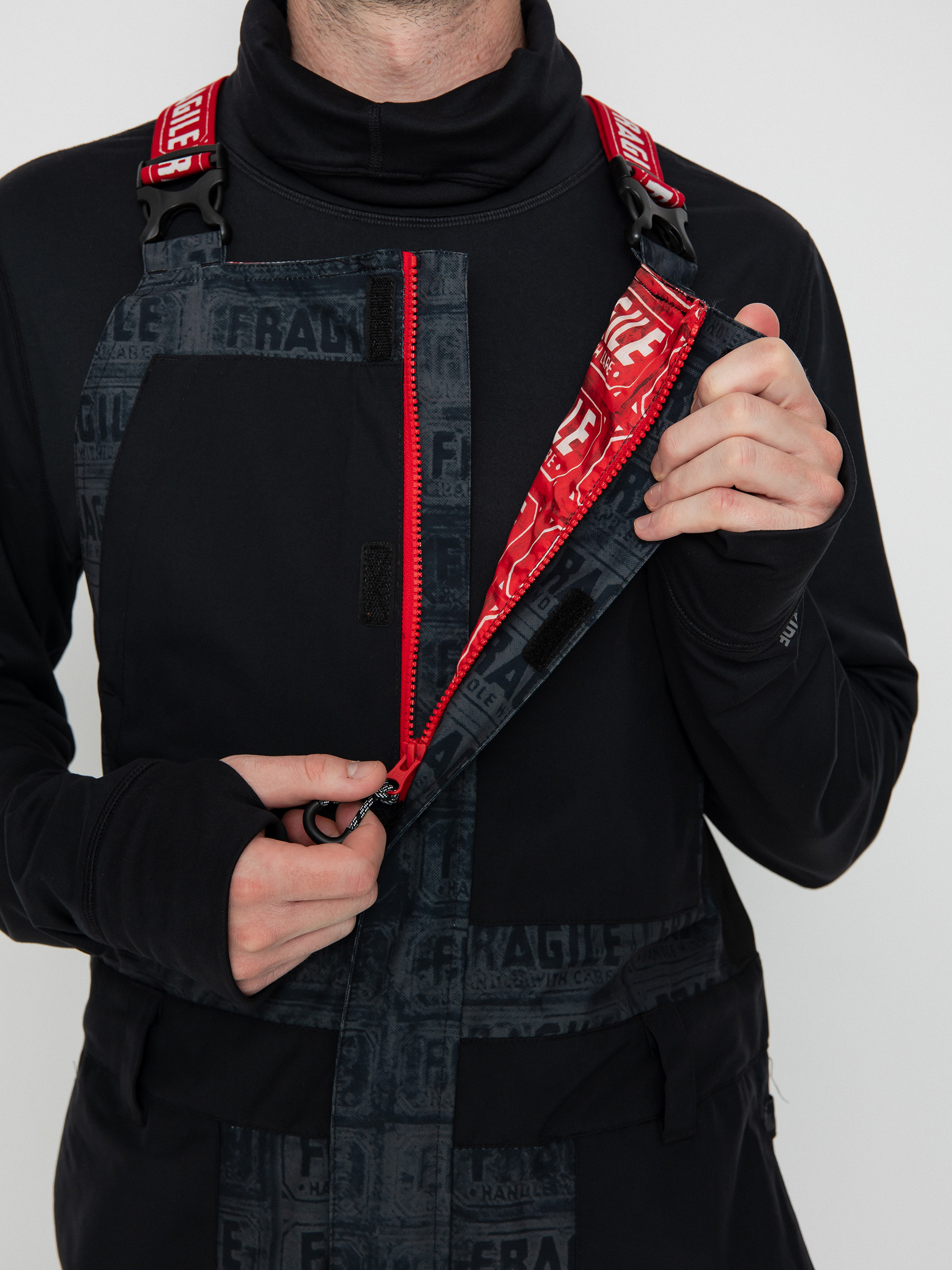 Mens DC Aw Shadow Bib Snowboard pants (black fragile)