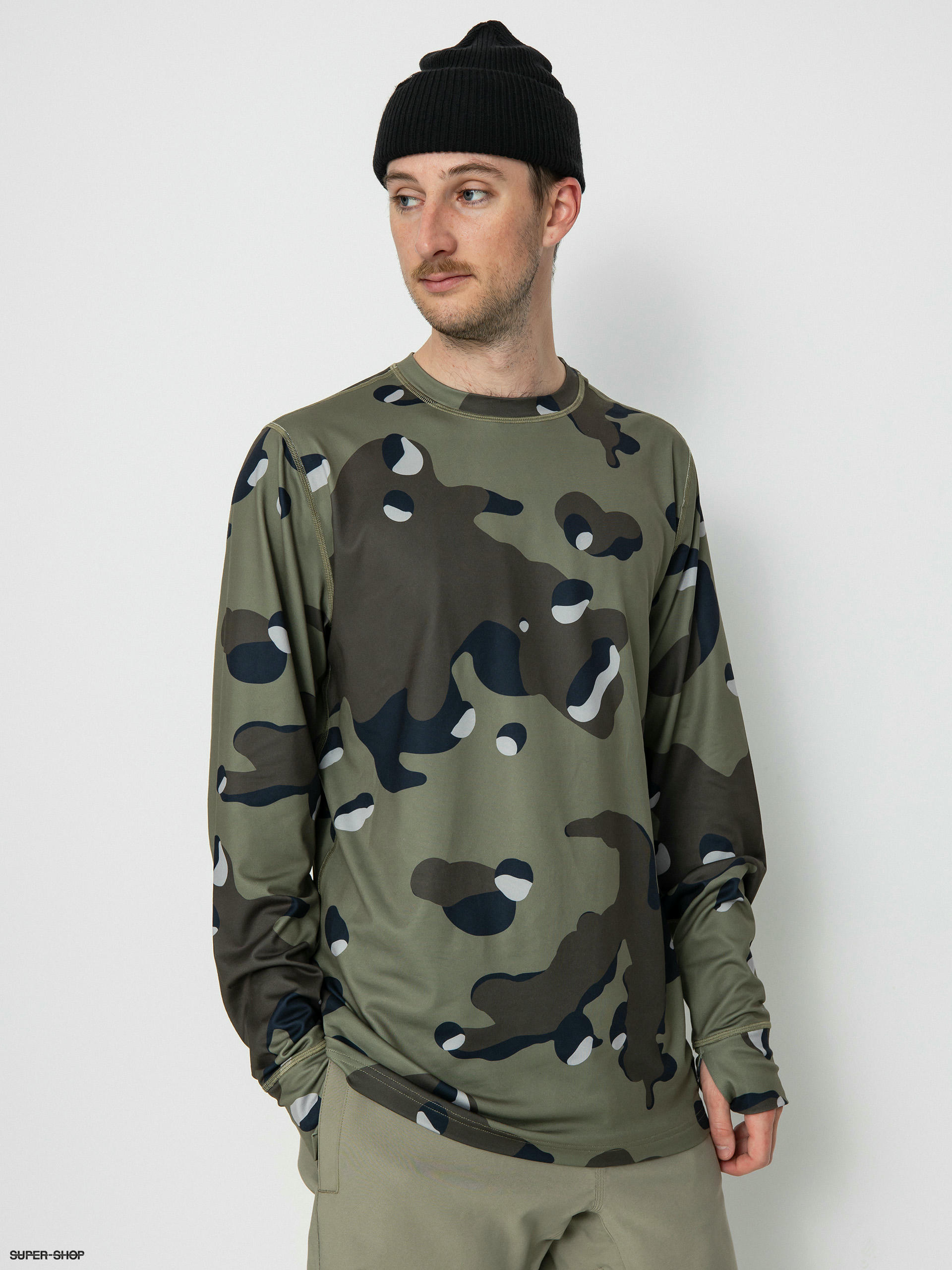 Burton Midweight Base Layer Crewneck Longsleeve (forest moss cookie camo)