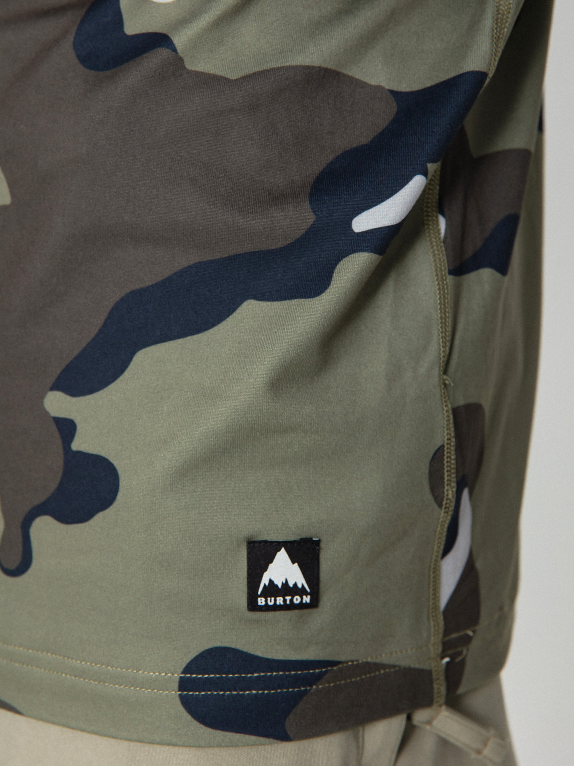 Mens Burton Midweight Base Layer Crewneck Longsleeve (forest moss cookie camo)