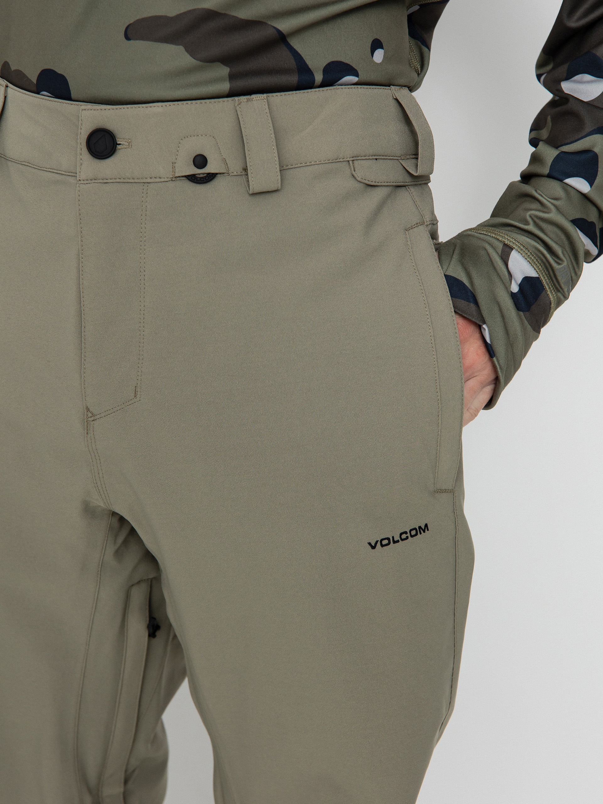 Mens Volcom Freakin Snow Chino Snowboard pants (light military)