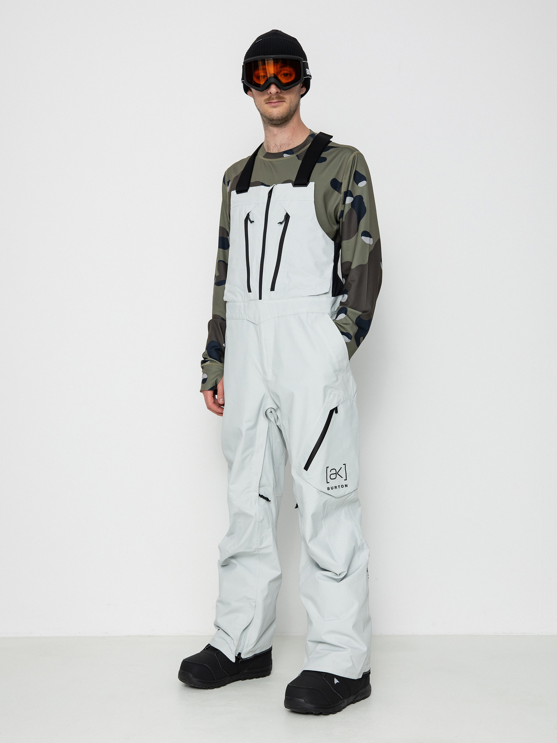 Mens Burton Ak Gore Tex Cyclic Bib Snowboard pants (gray cloud)