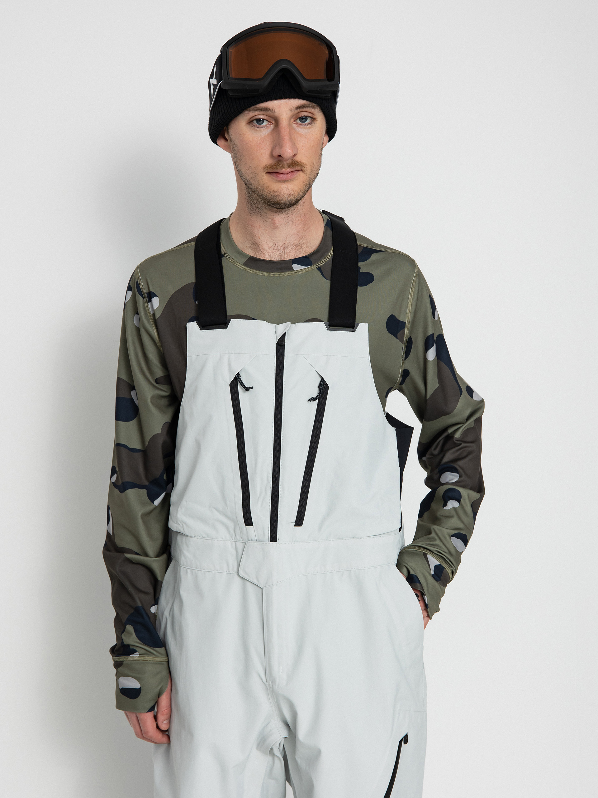 Mens Burton Ak Gore Tex Cyclic Bib Snowboard pants (gray cloud)