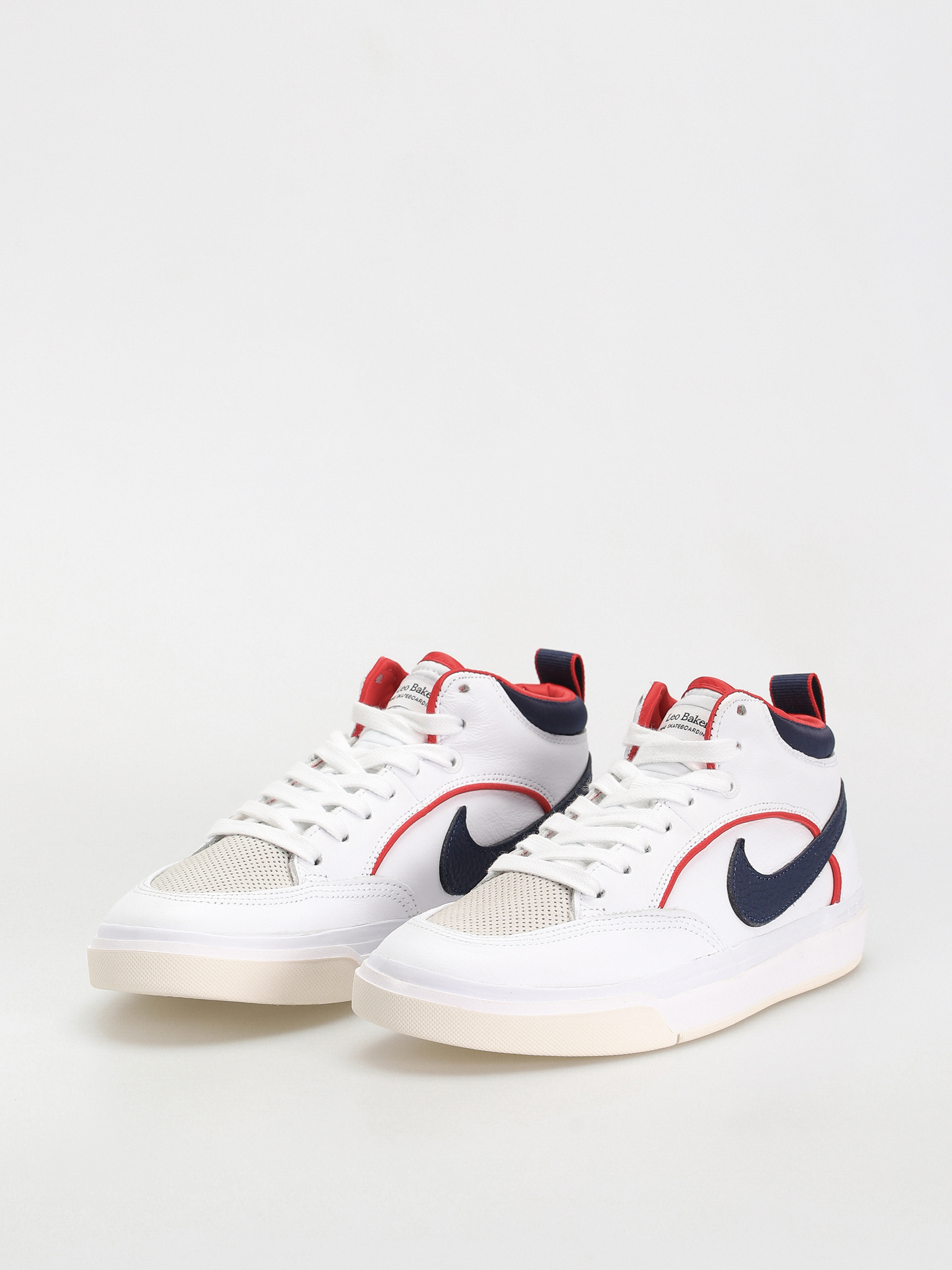 Nike SB React Leo Premium Shoes (white/midnight navy university red white)