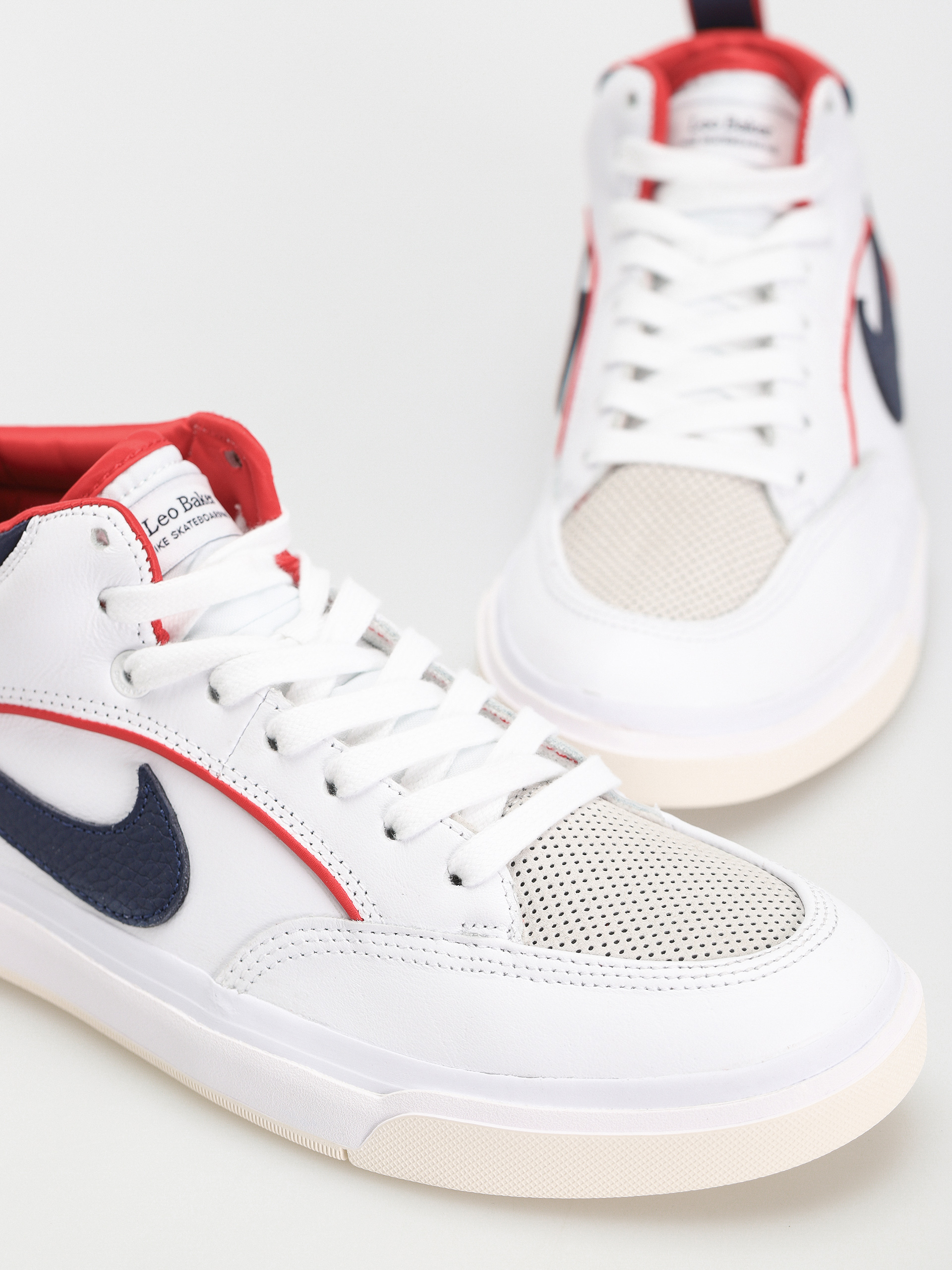 Nike SB React Leo Premium Shoes (white/midnight navy university red white)