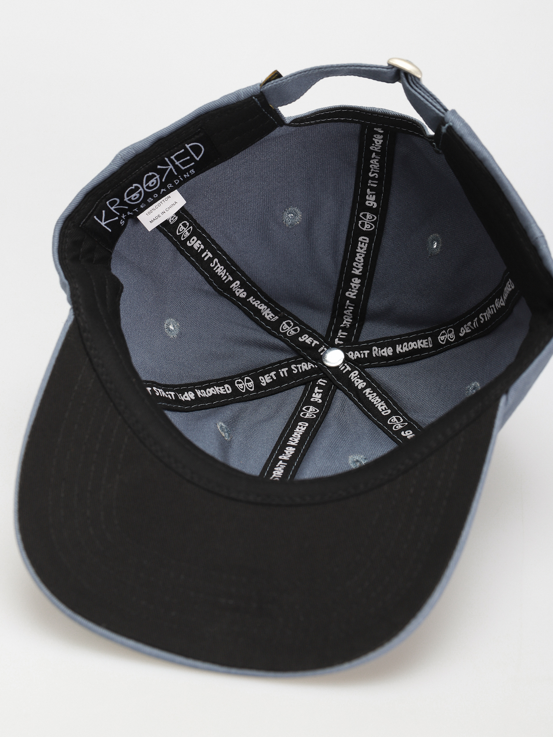 Krooked Adj Moonsmile Scrpt Strapback Cap (blue)