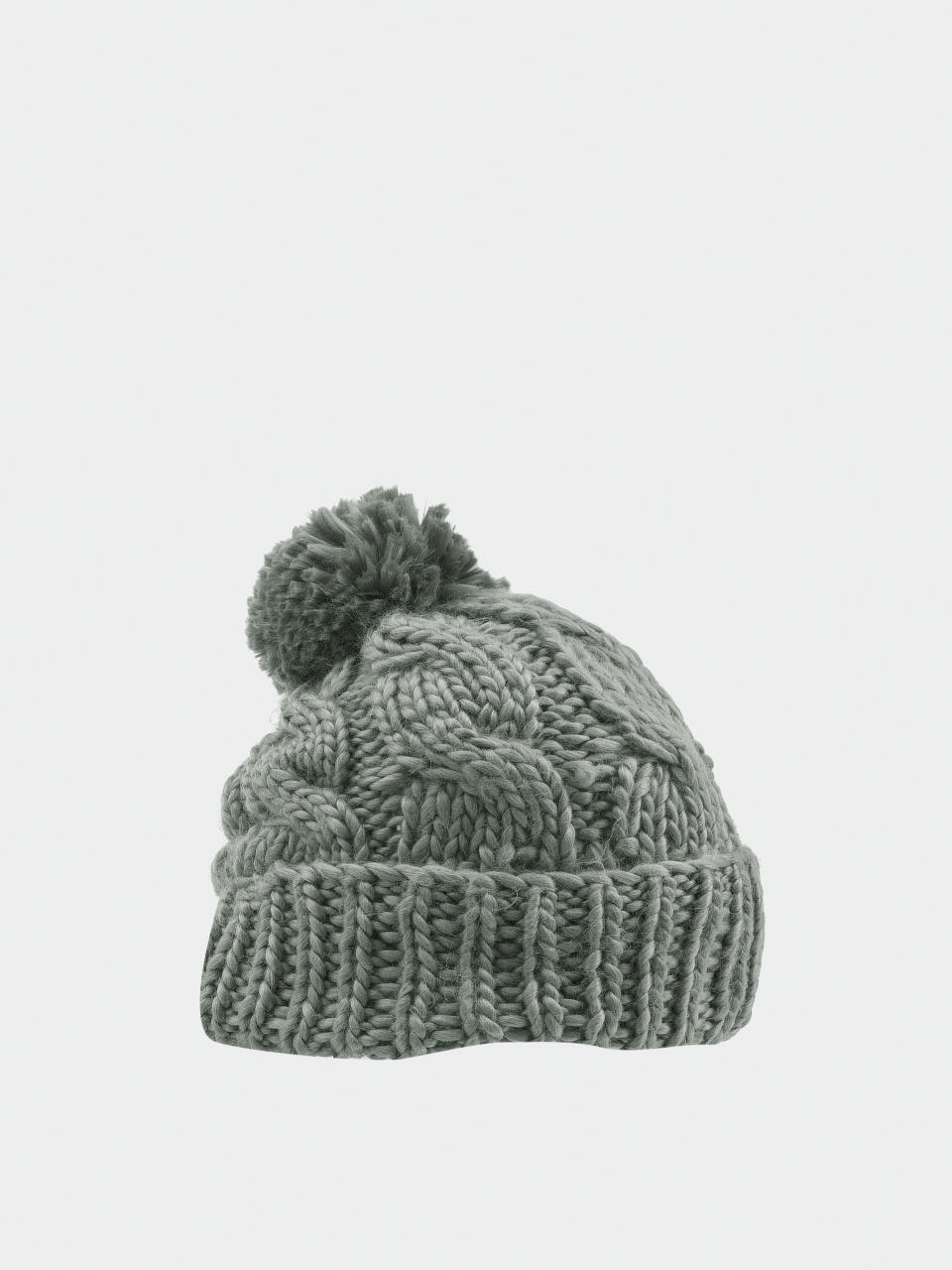Gravity Threads Light Grey Thick Knit Soft Stretch Beanie Cap at