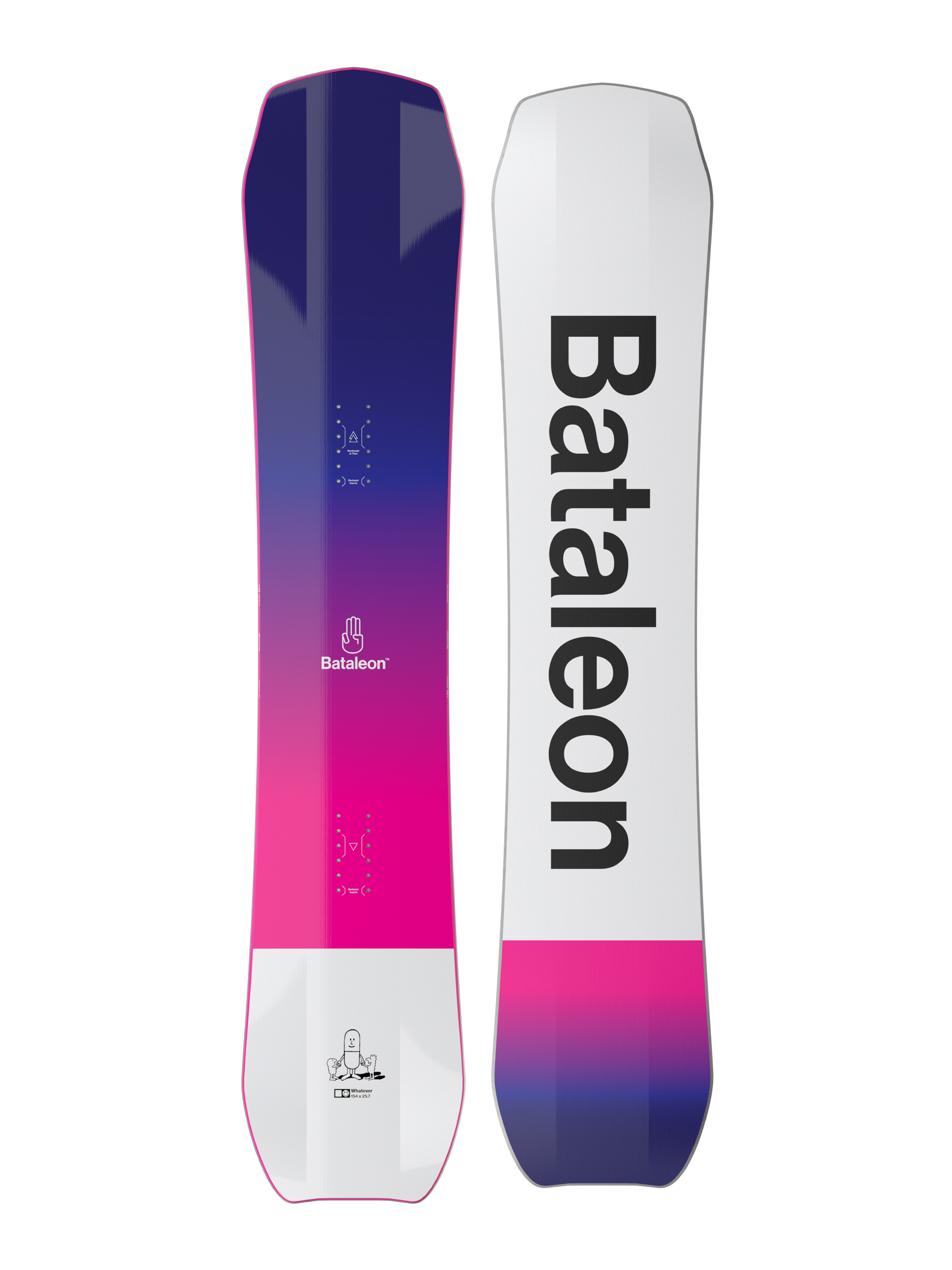 Mens Bataleon Whatever Snowboard (white/black/multi)