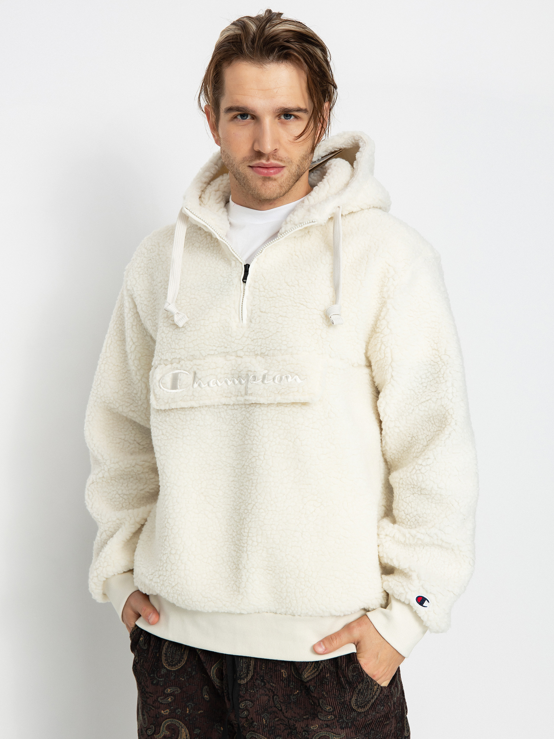 Champion Hooded Half Zip Top 219446 Hoodie (wsw)