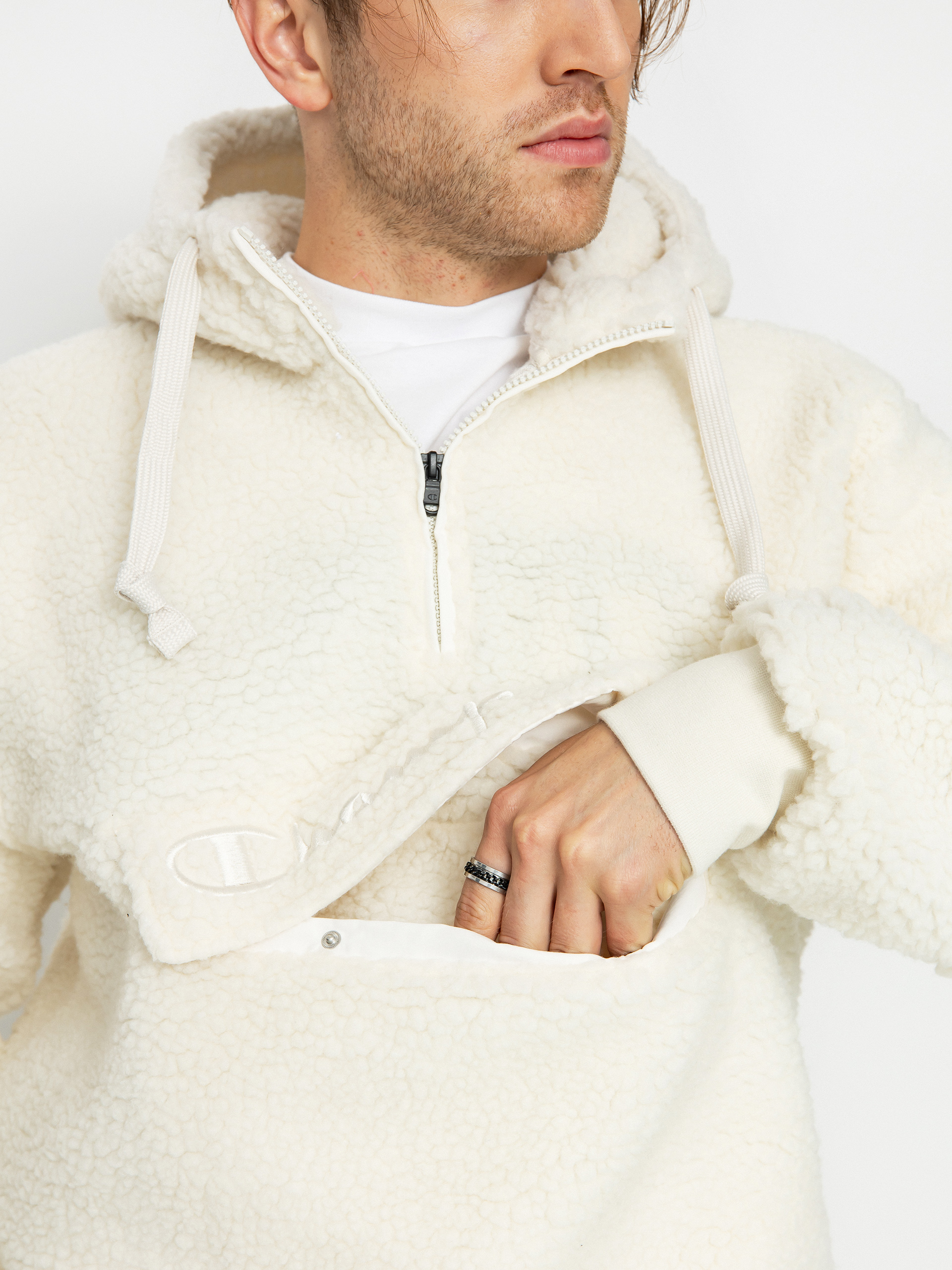 Champion Hooded Half Zip Top 219446 Hoodie (wsw)