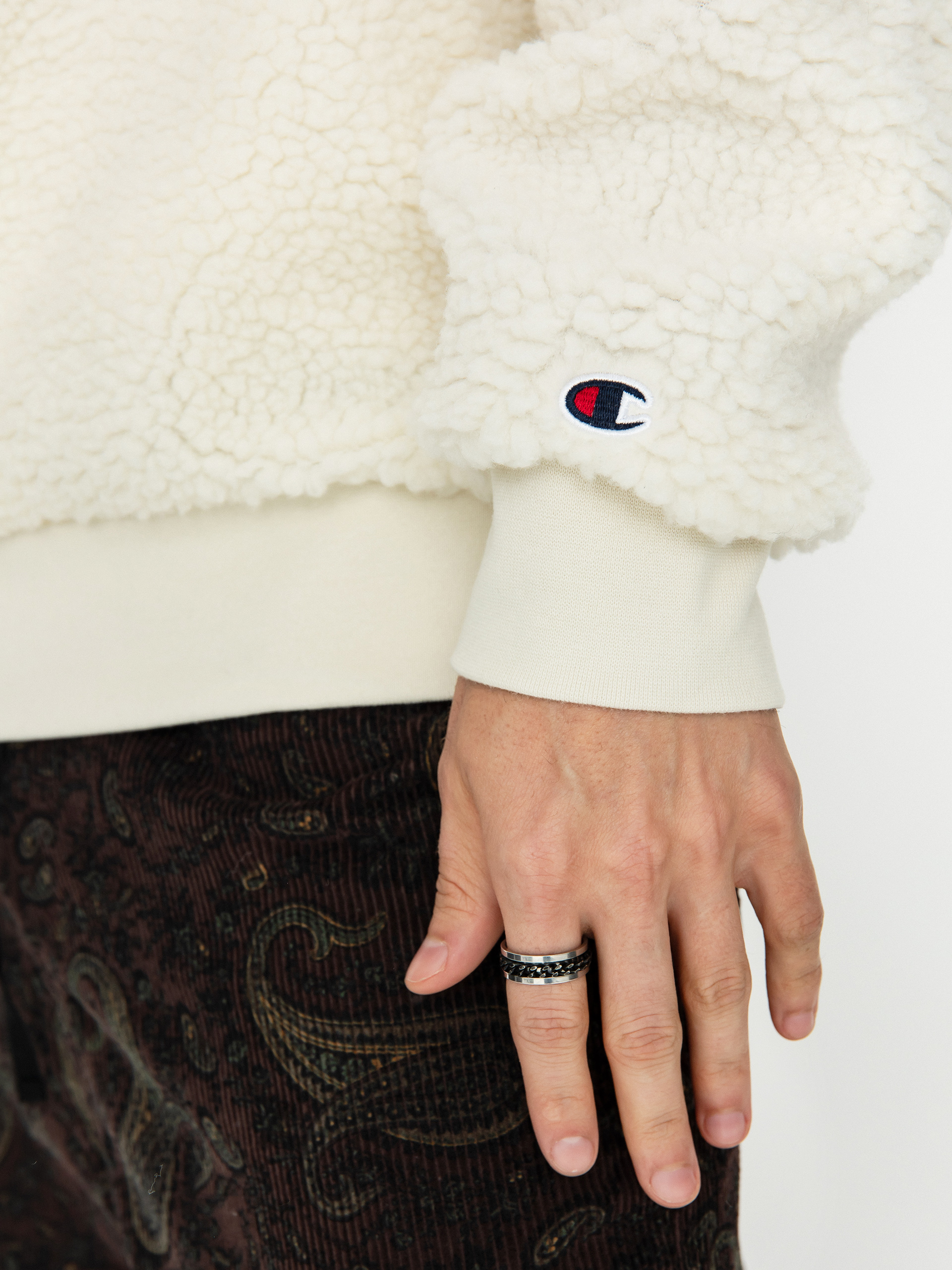 Champion Hooded Half Zip Top 219446 Hoodie beige (wsw)