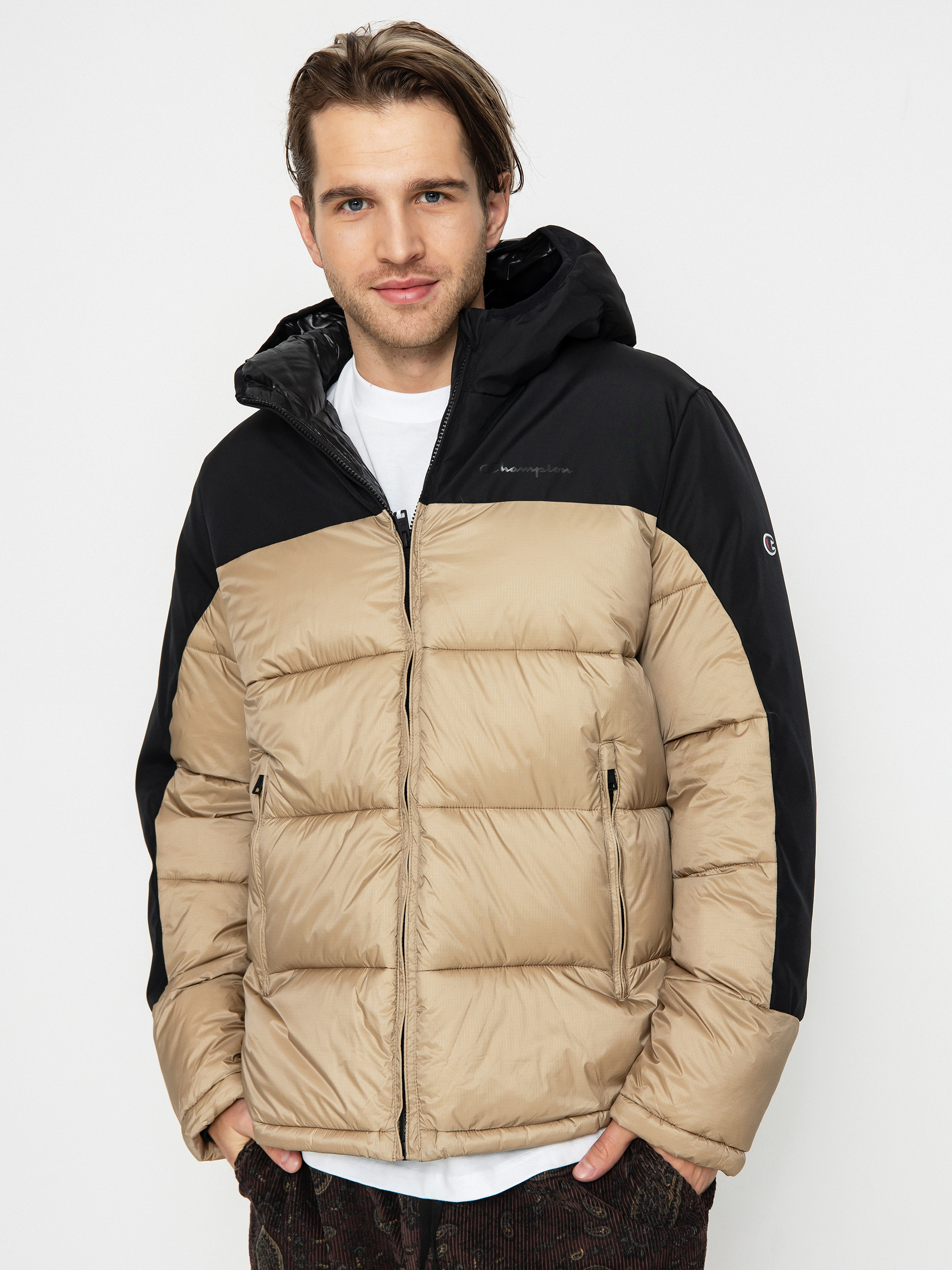 Champion Legacy Hooded Jacket 219190 Jacket black, beige (svk/nbk)