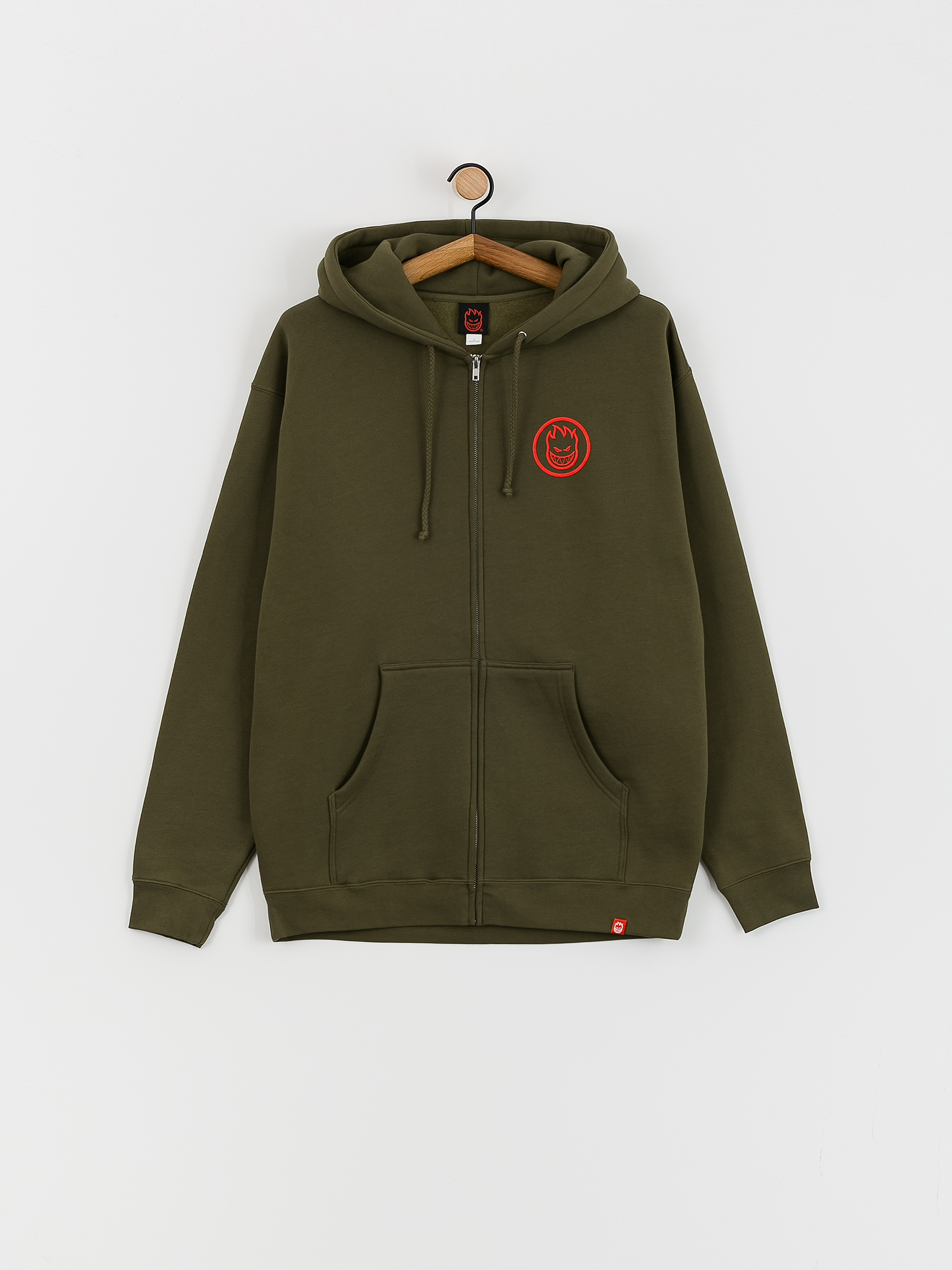 Spitfire Swrld Cls ZHD Hoodie (army green/red)