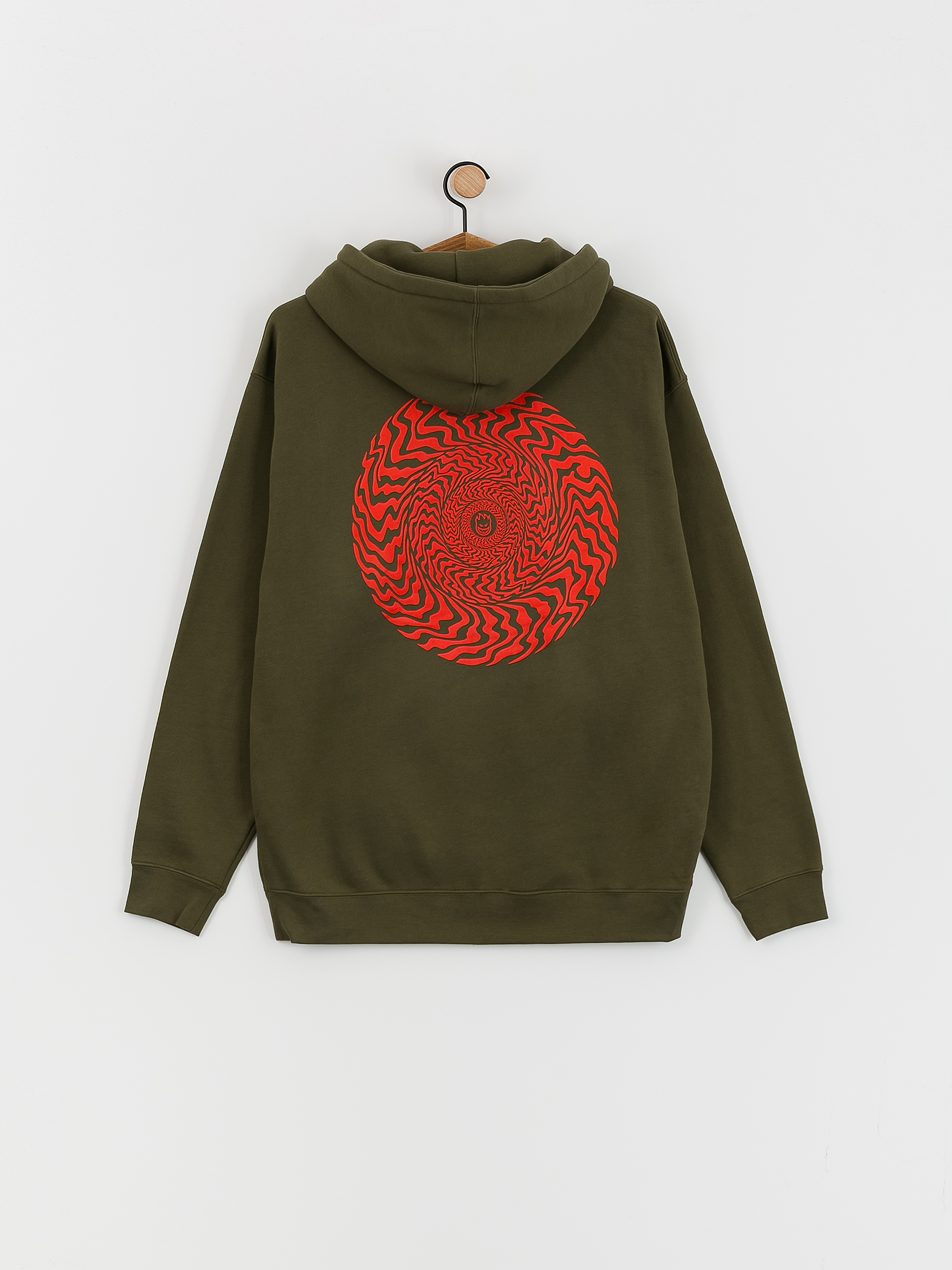 Spitfire Swrld Cls ZHD Hoodie (army green/red)