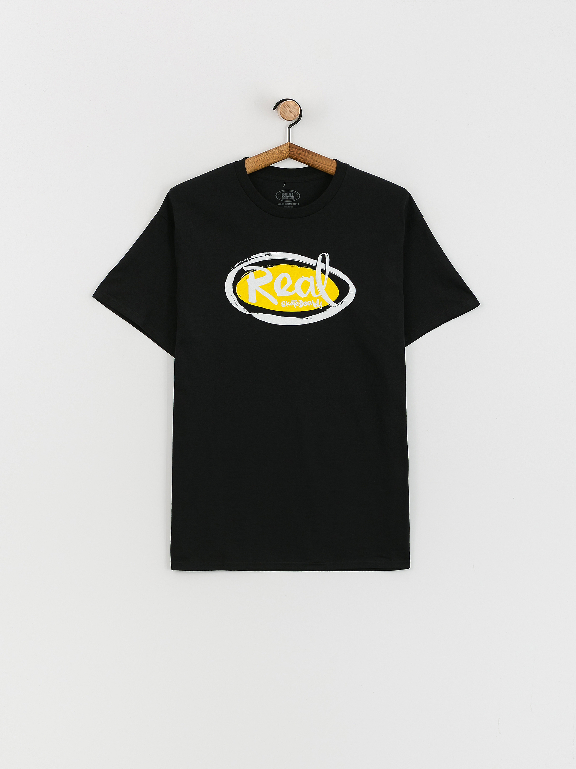 Real Natas Oval T-shirt (black/yellow/white)