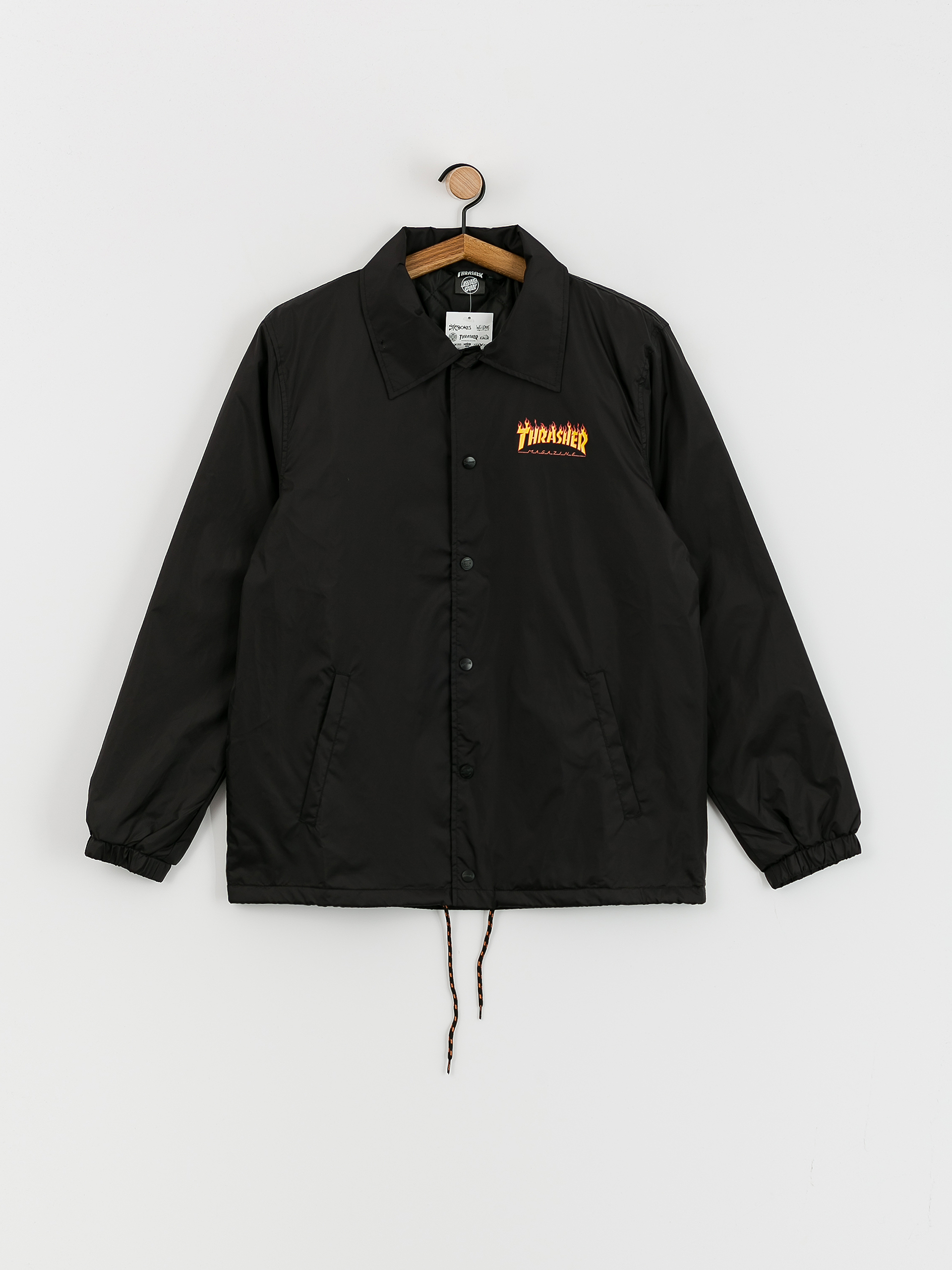 Santa Cruz X Thrasher Flame Dot Coach Jacket (black)