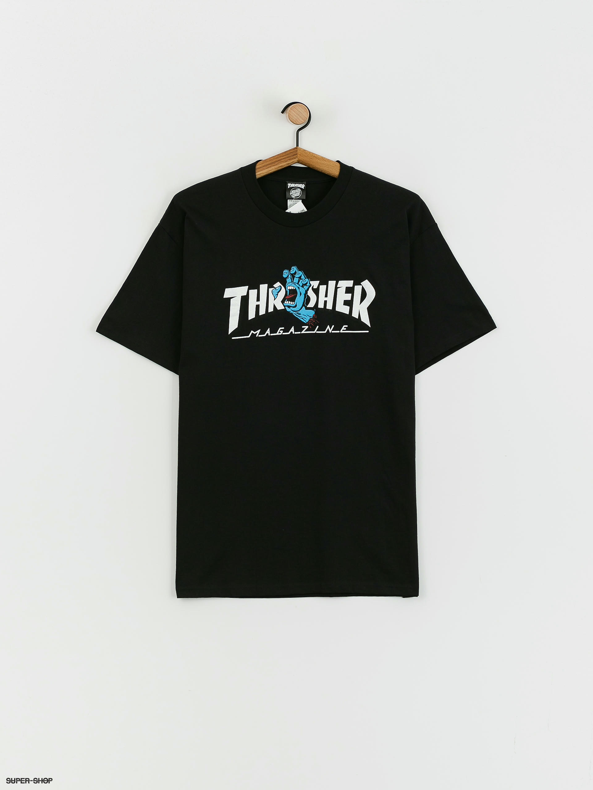 Black and outlet white thrasher shirt