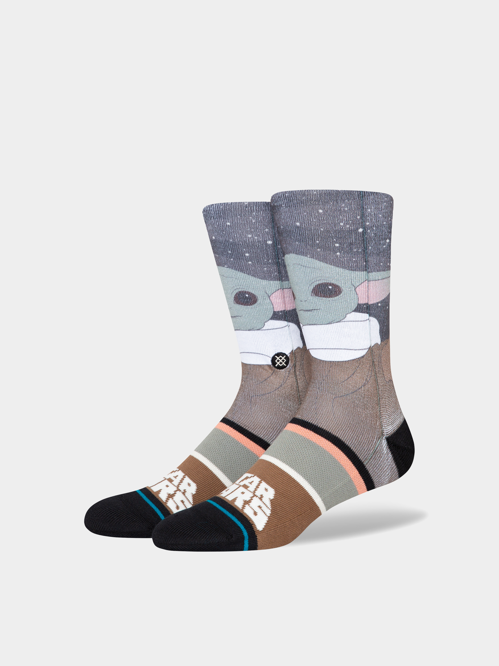 Stance Grogu By Jaz Socks (splatter grey)