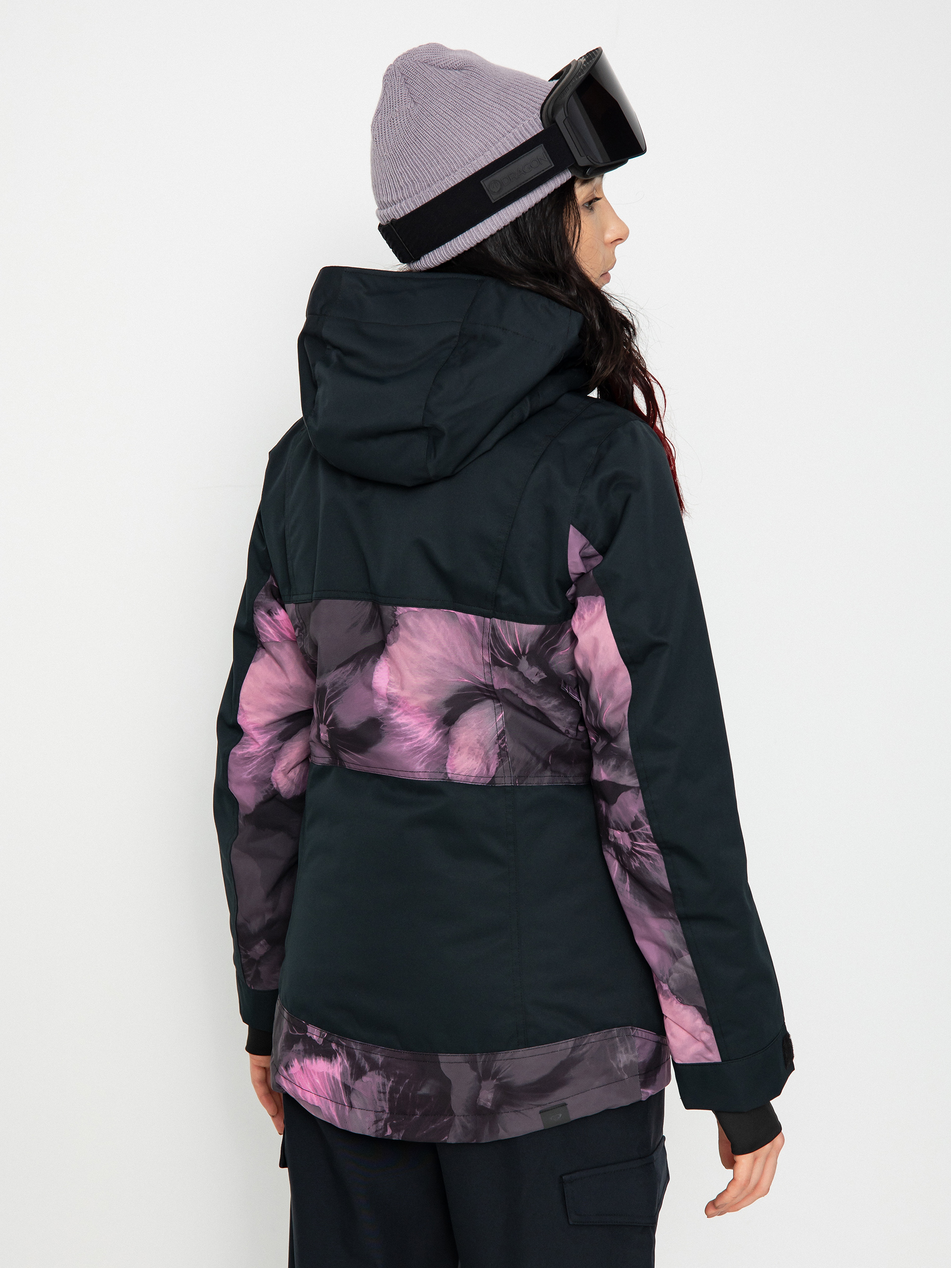Damen Roxy Presence Parka Snowboardjacke (true black pansy pansy)