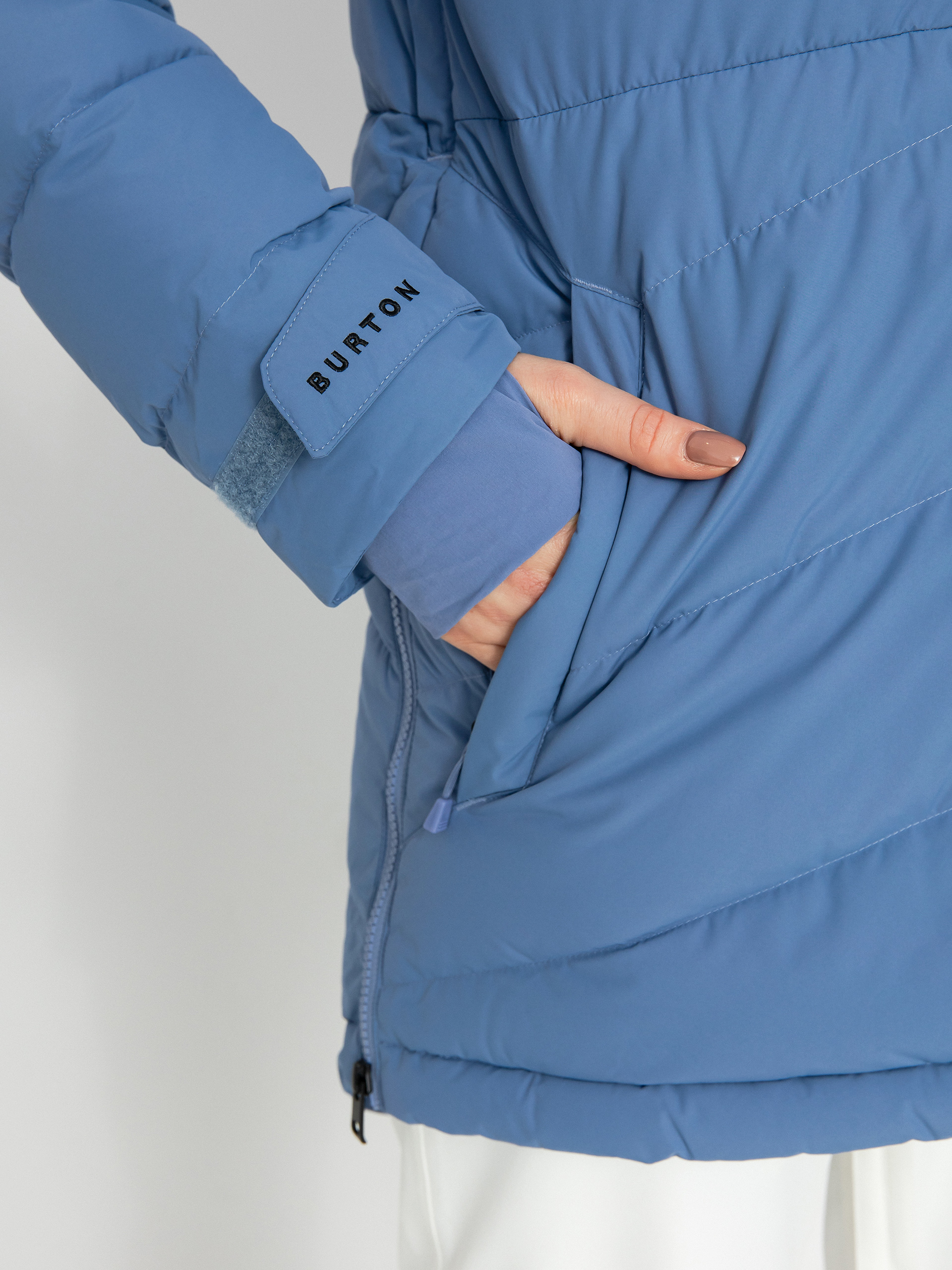 Womens Burton Loyil Down Snowboard jacket (slate blue)