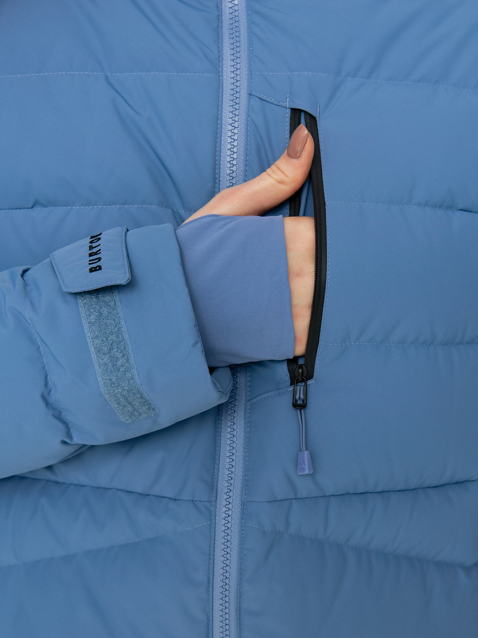 Womens Burton Loyil Down Snowboard jacket (slate blue)