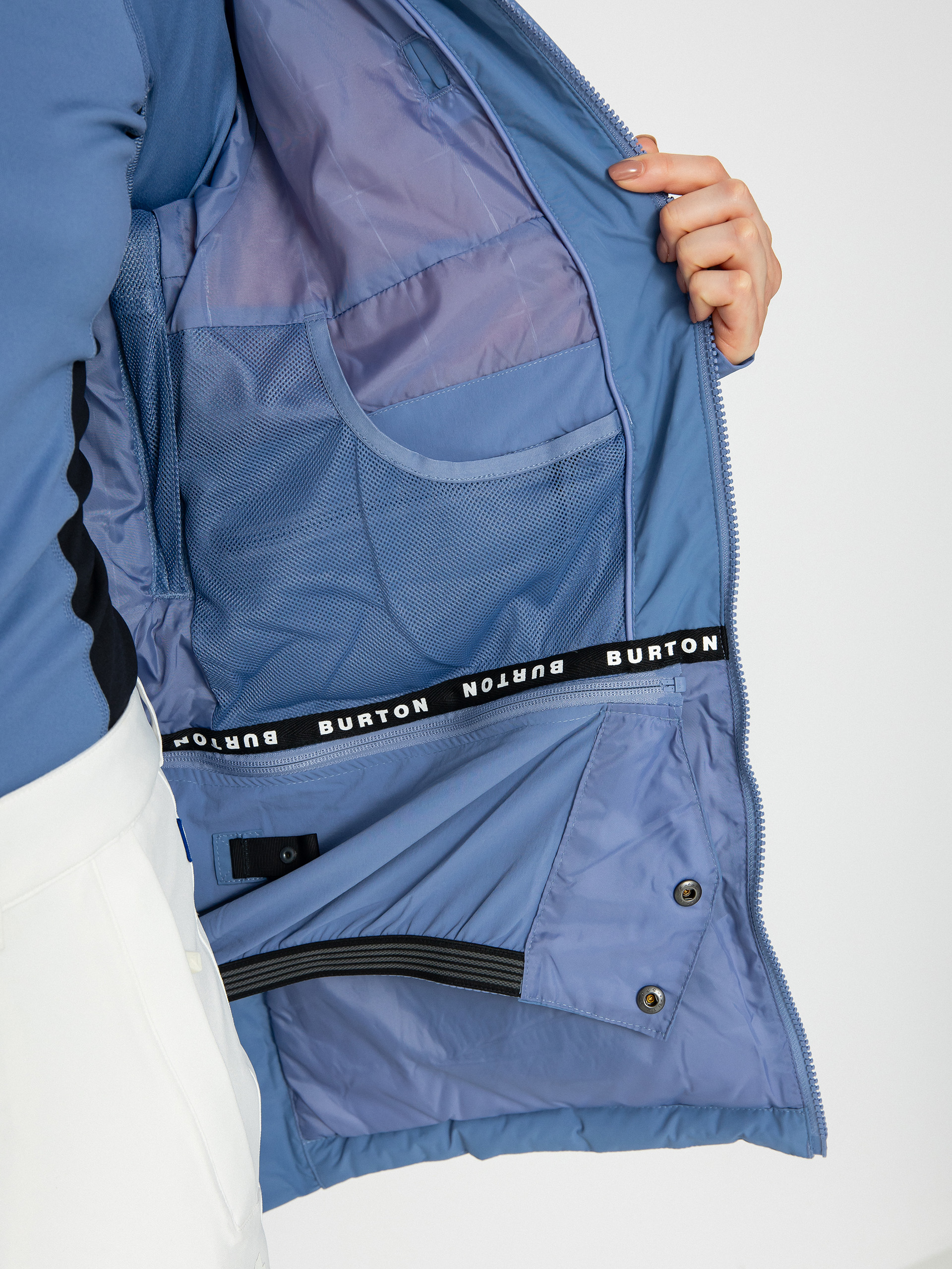 Womens Burton Loyil Down Snowboard jacket (slate blue)