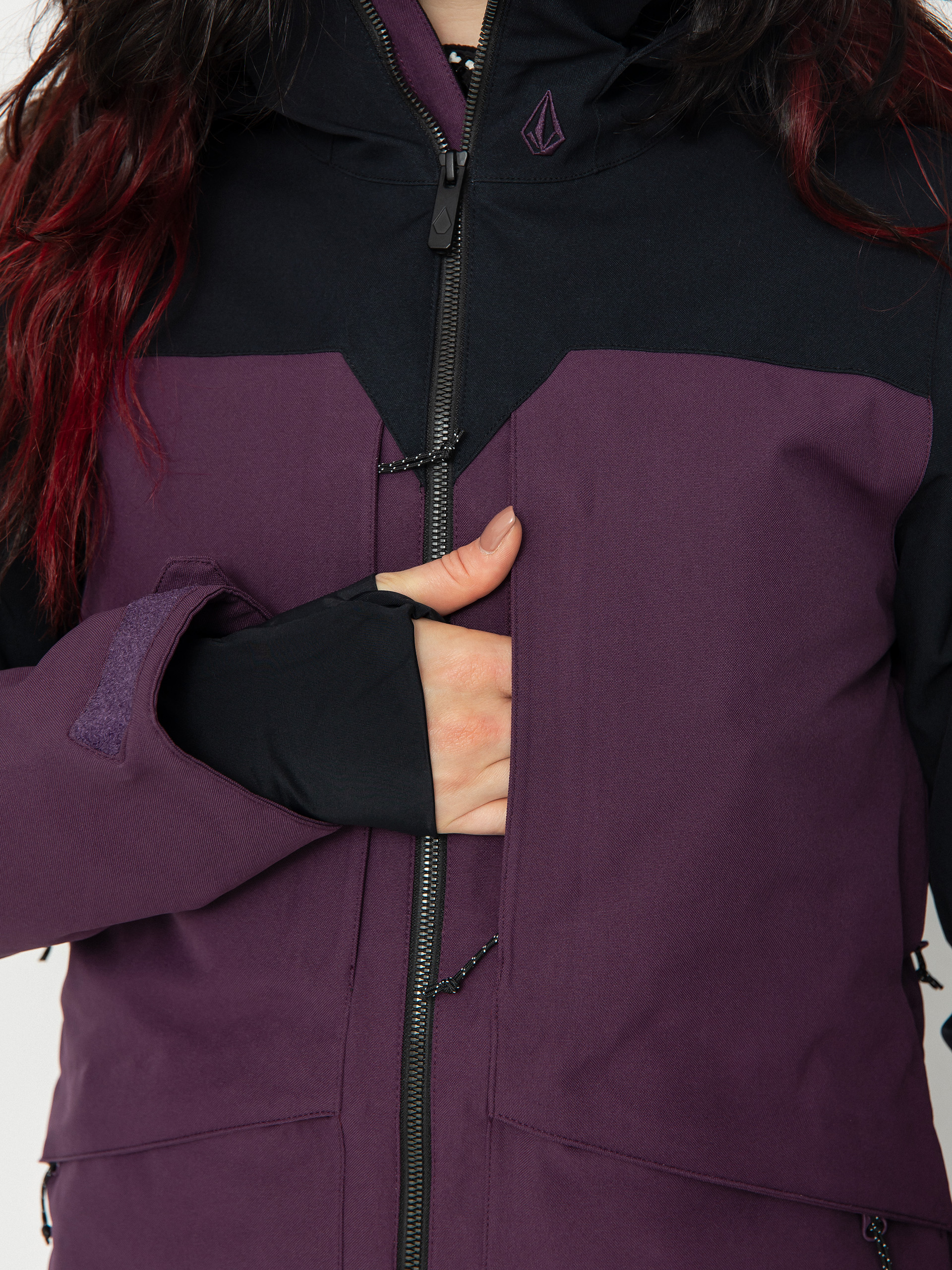 Womens Volcom Shelter 3D Stretch Snowboard jacket (blackberry)