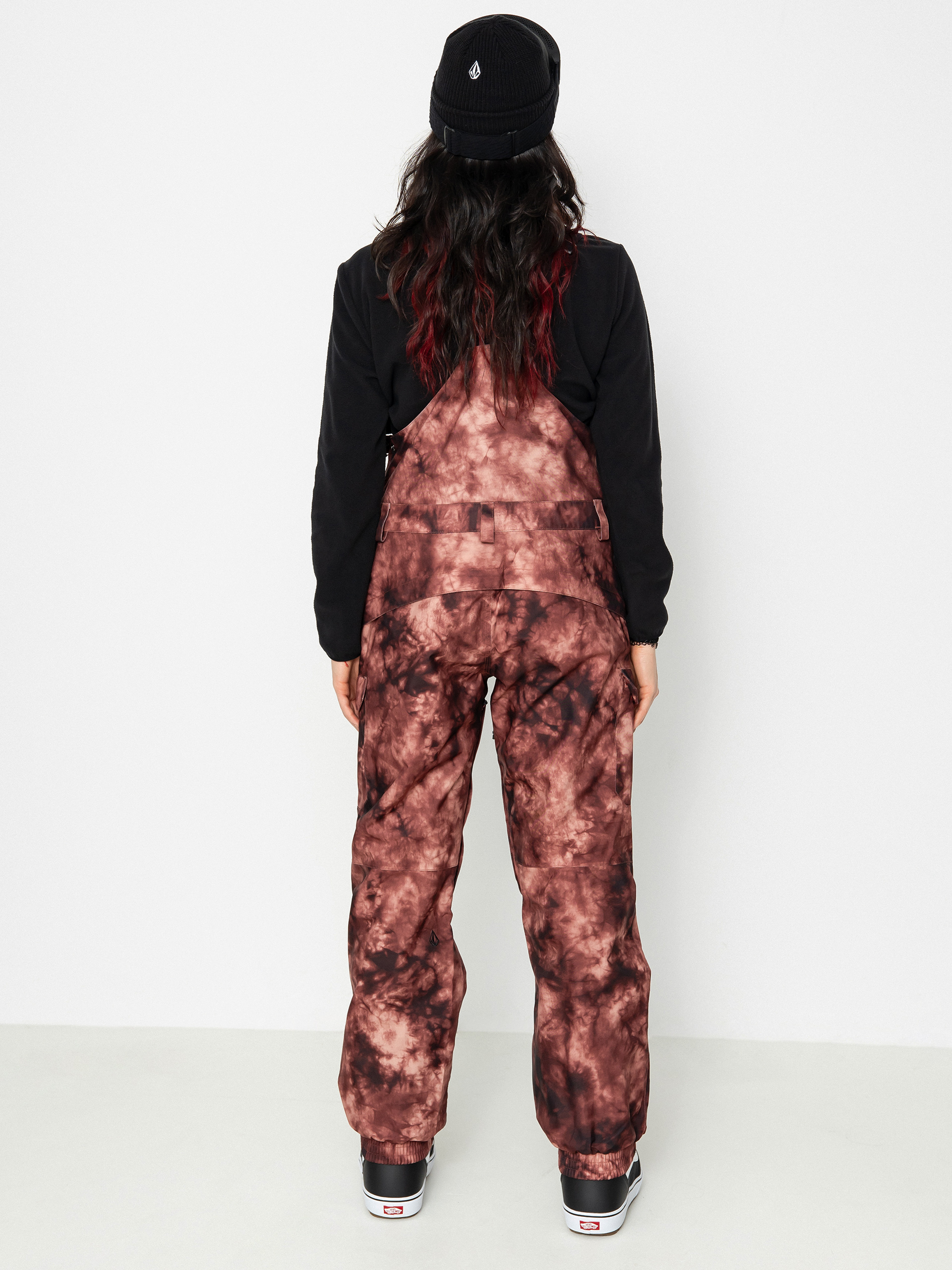 Womens Volcom Creston 3Dstretch Bib Overall Snowboard pants (pink salt wash)