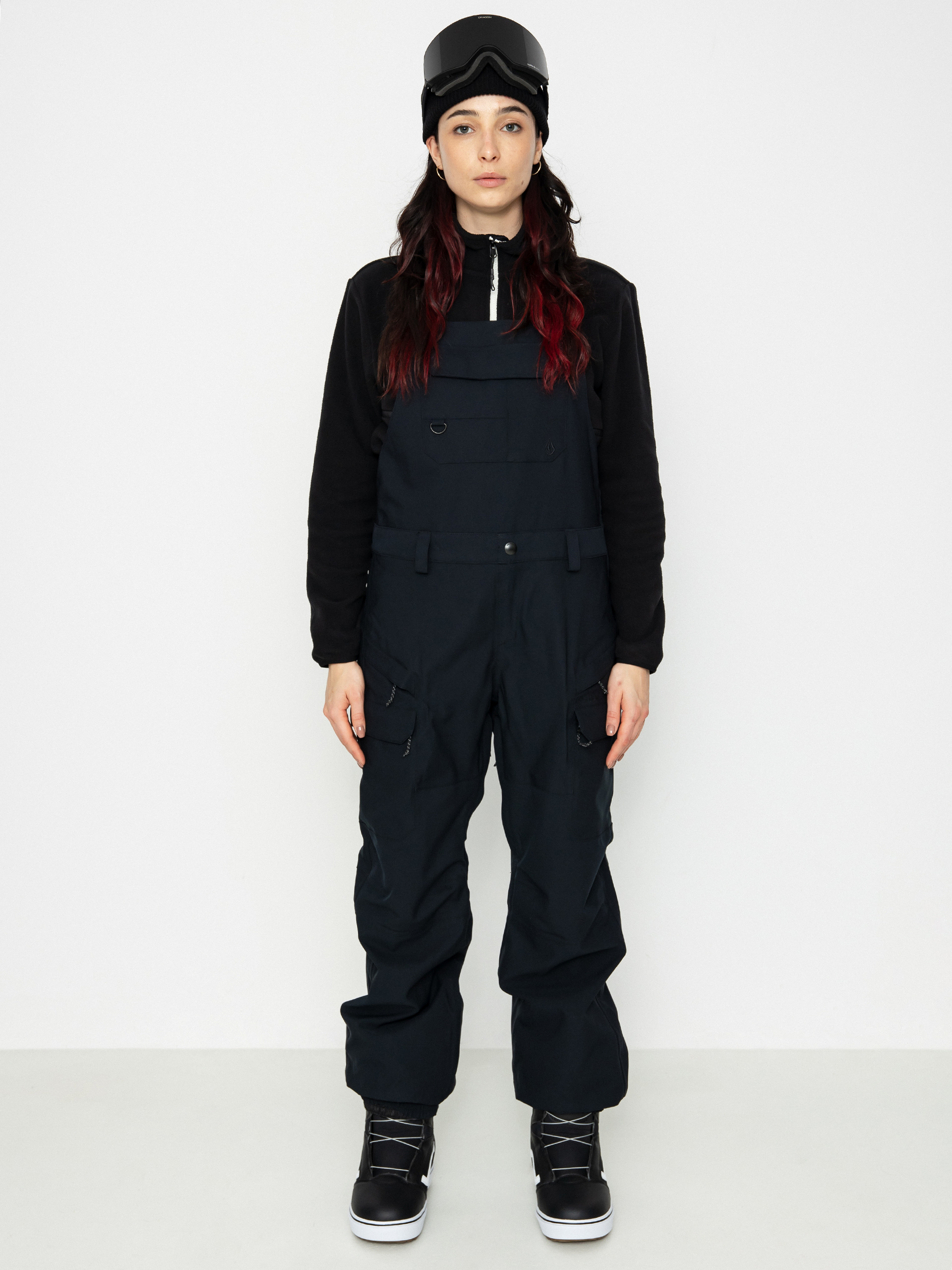 Womens Volcom Creston 3Dstretch Bib Overall Snowboard pants (black)