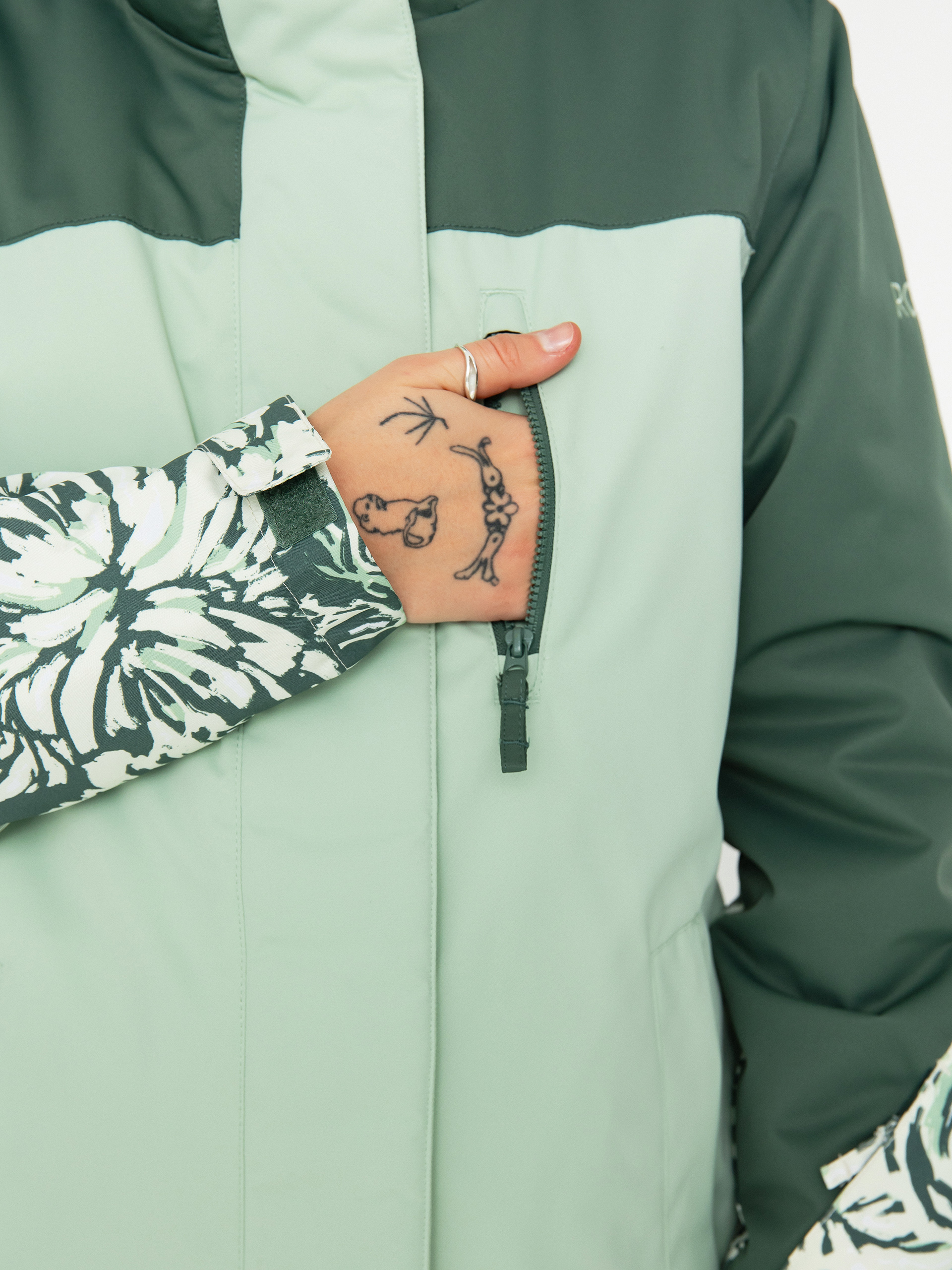 Damen Roxy Jetty Block Snowboardjacke (dark forest wild)