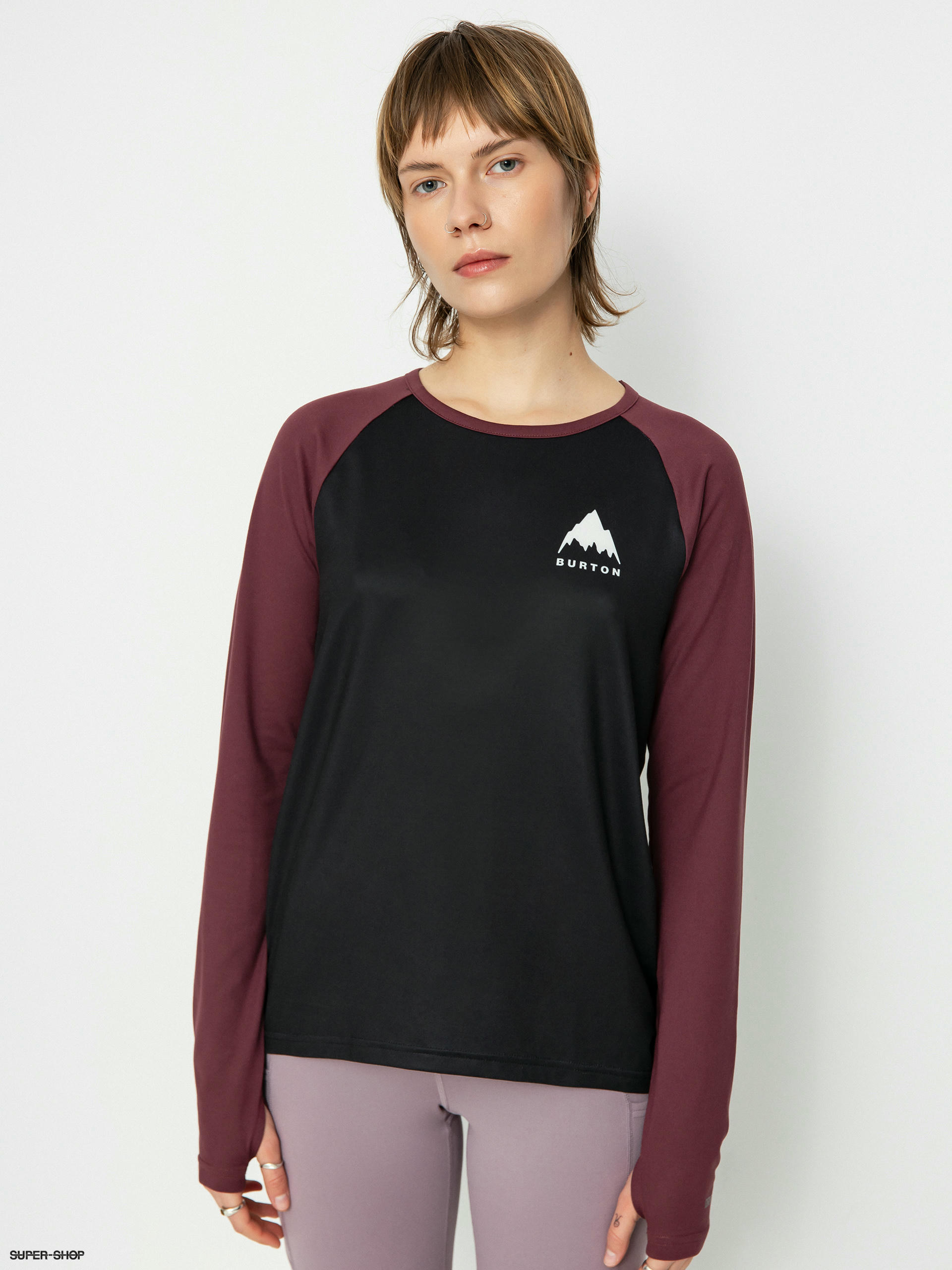 Burton Roadie Base Layer Tech Longsleeve Wmn true black almandine