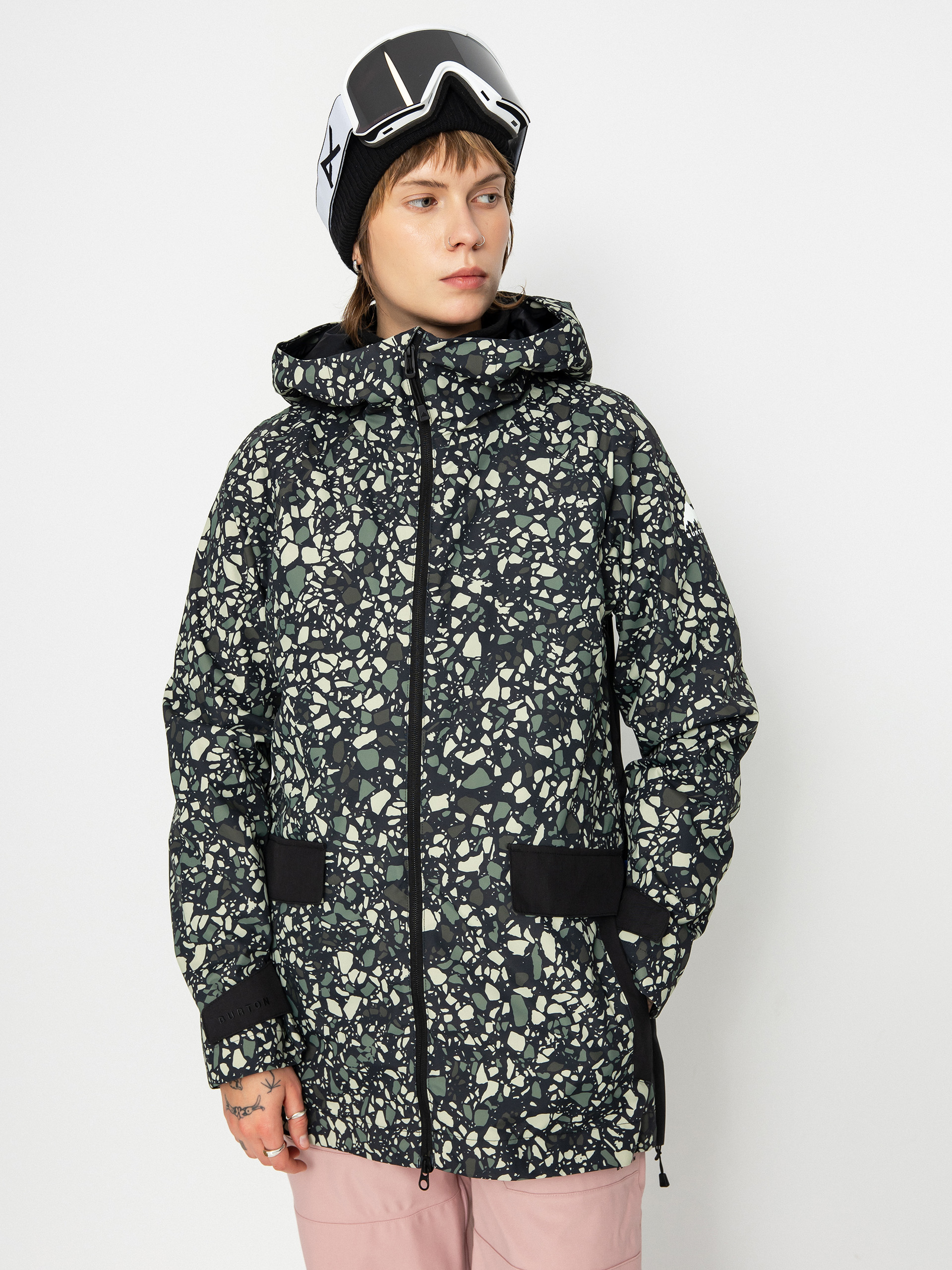 Damen Burton Lalik Snowboardjacke (sediment/true black)