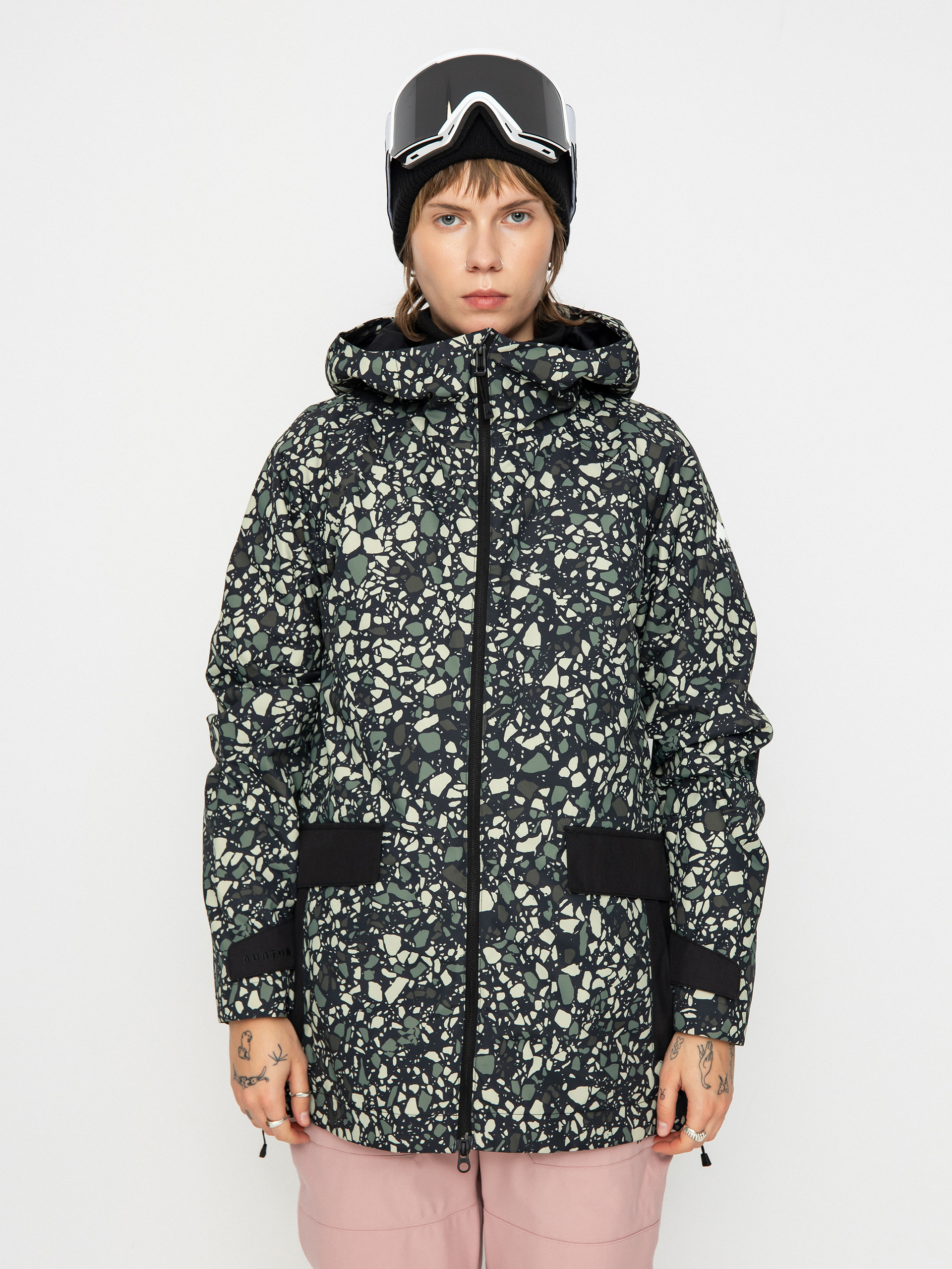 Damen Burton Lalik Snowboardjacke (sediment/true black)