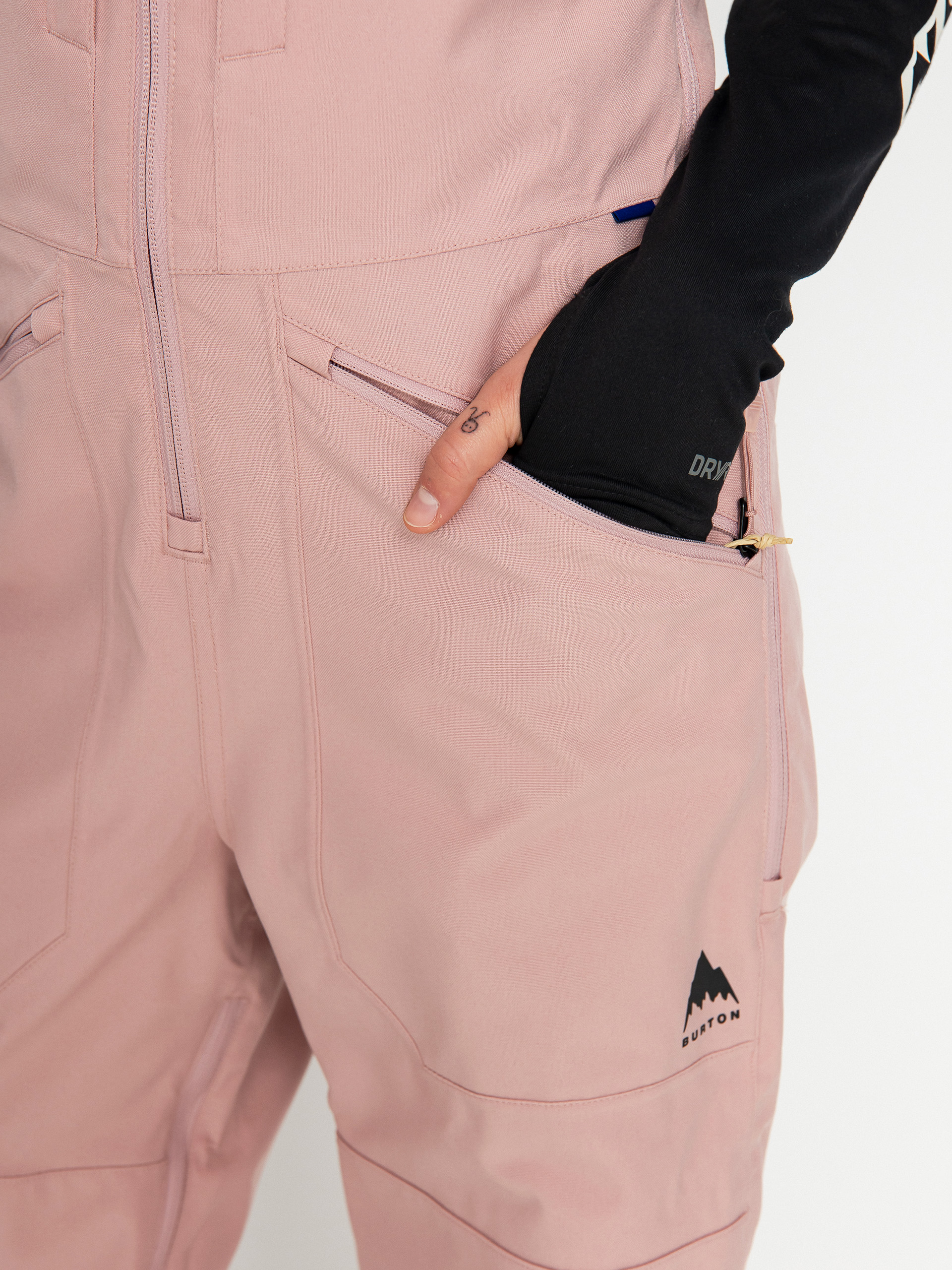 Womens Burton Reserve Stretch Bib Snowboard pants (powder blush)