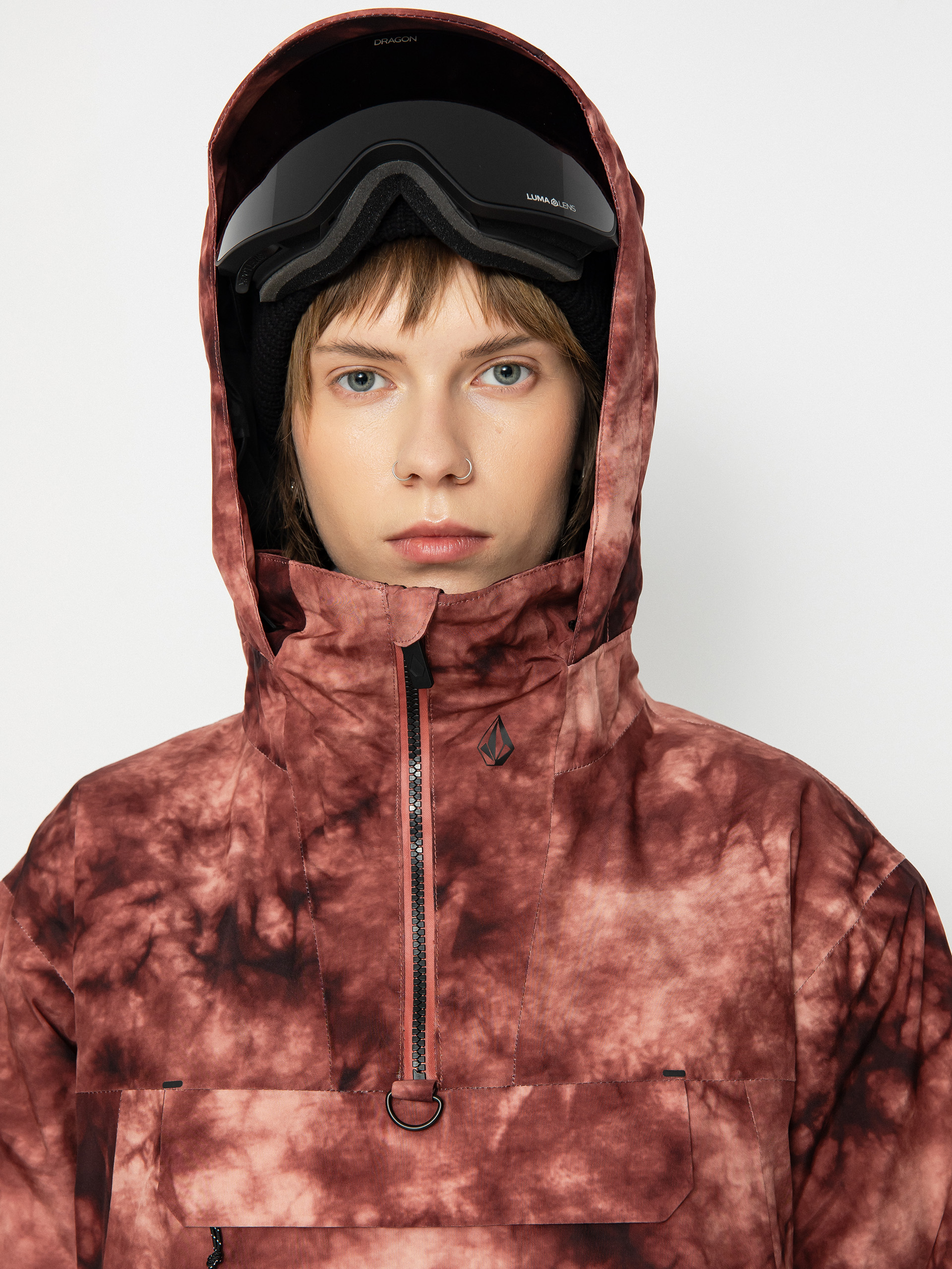Womens Volcom Fern Ins Gore Pullover Snowboard jacket (pink salt wash)