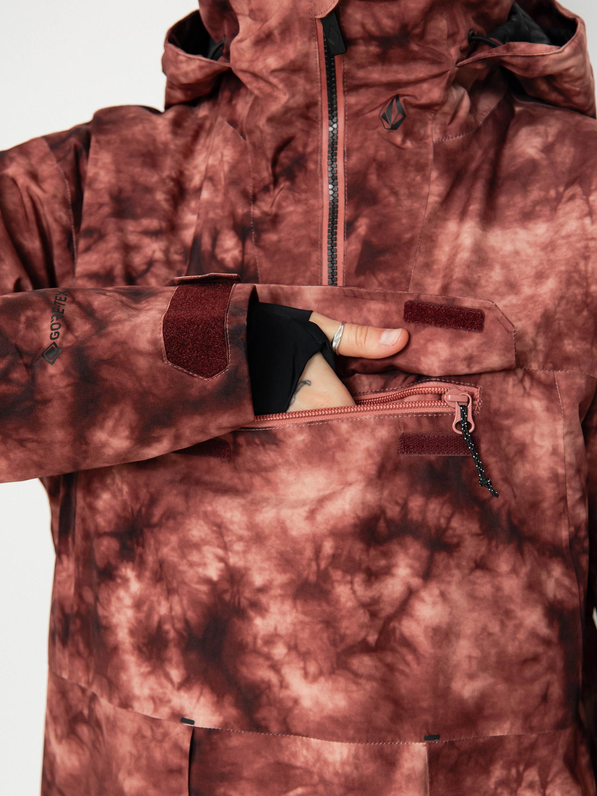 Damen Volcom Fern Ins Gore Pullover Snowboardjacke (pink salt wash)