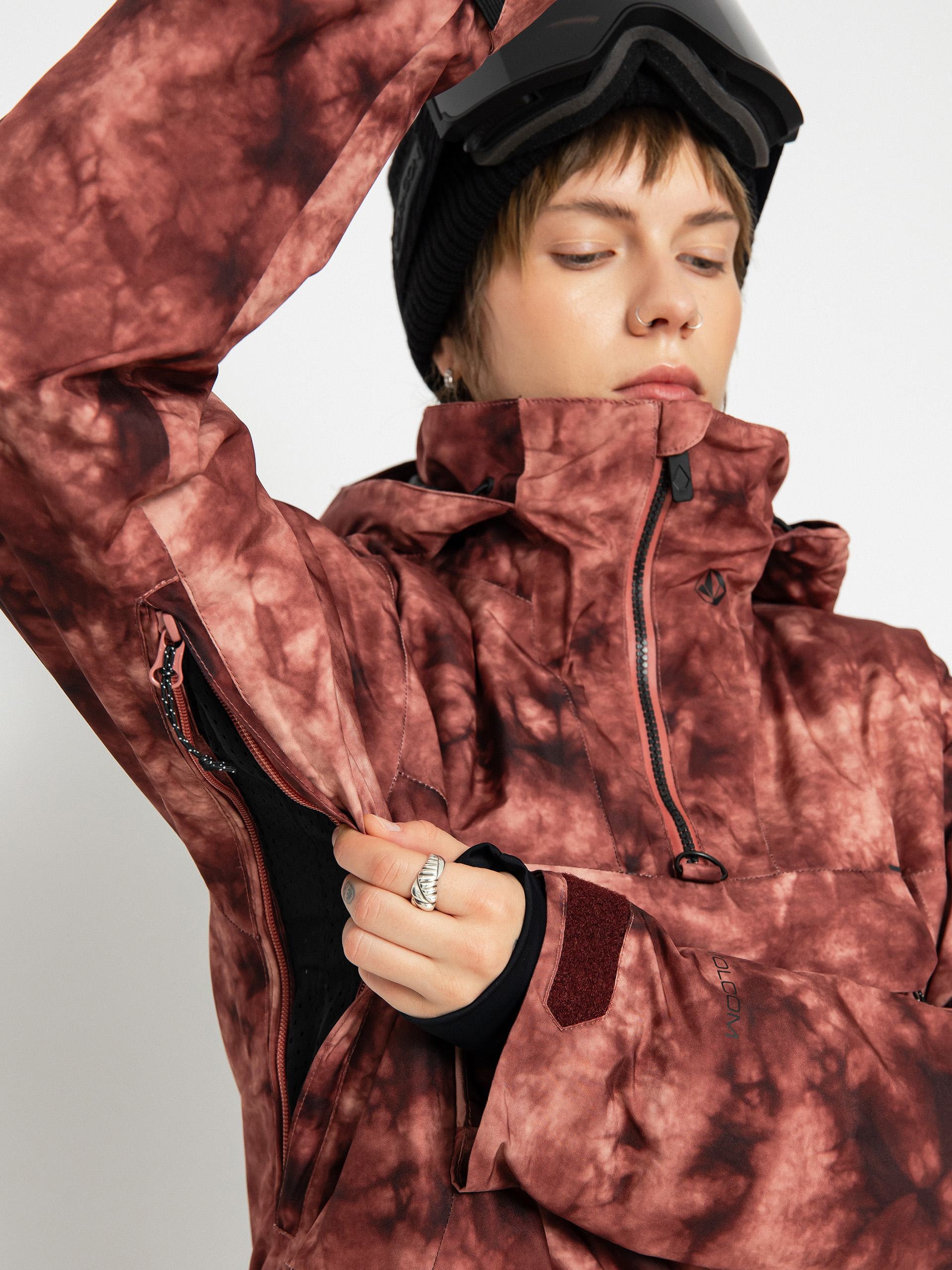 Womens Volcom Fern Ins Gore Pullover Snowboard jacket (pink salt wash)